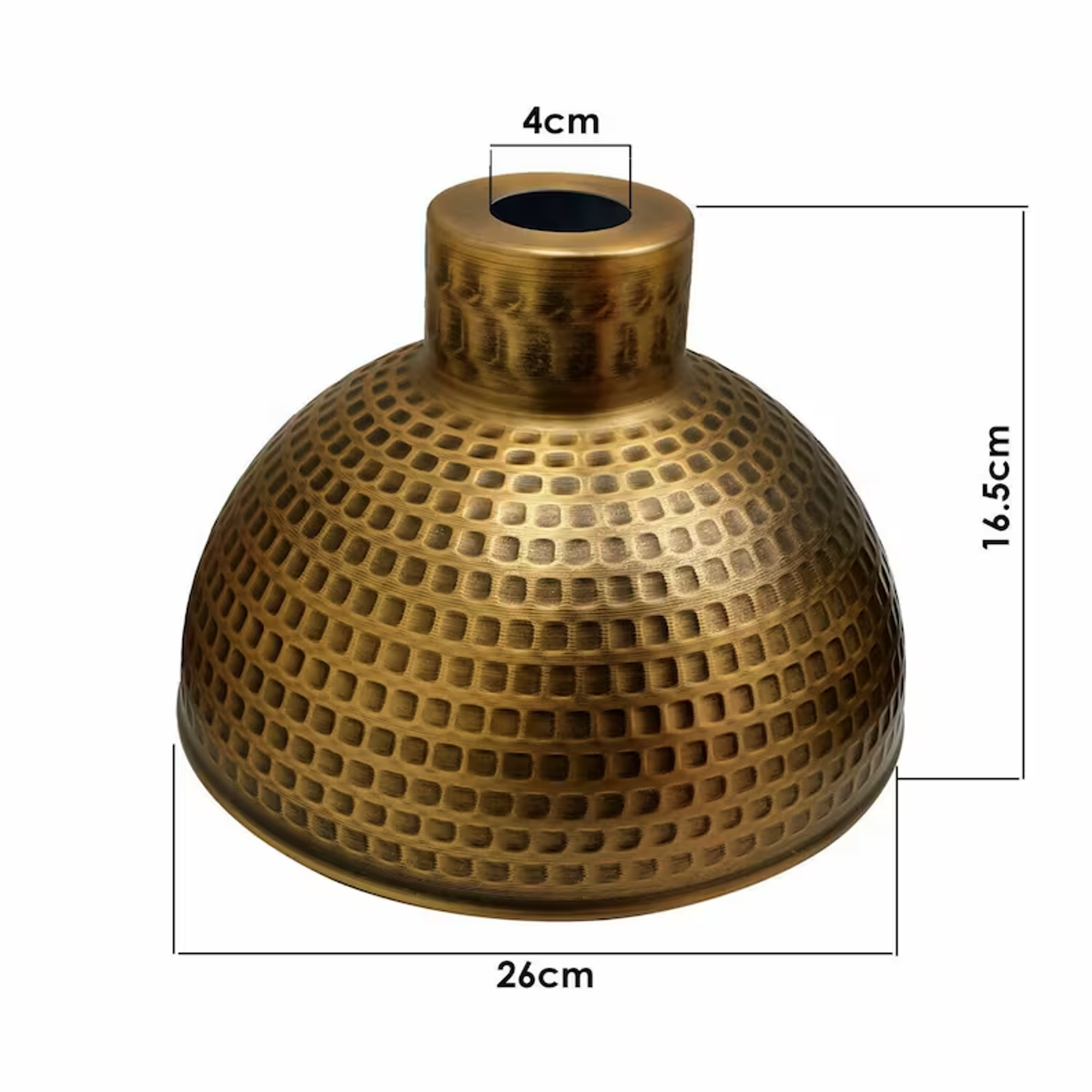 Modern yellow brass lamp shade with glossy finish, designed for easy installation on ceiling pendants.