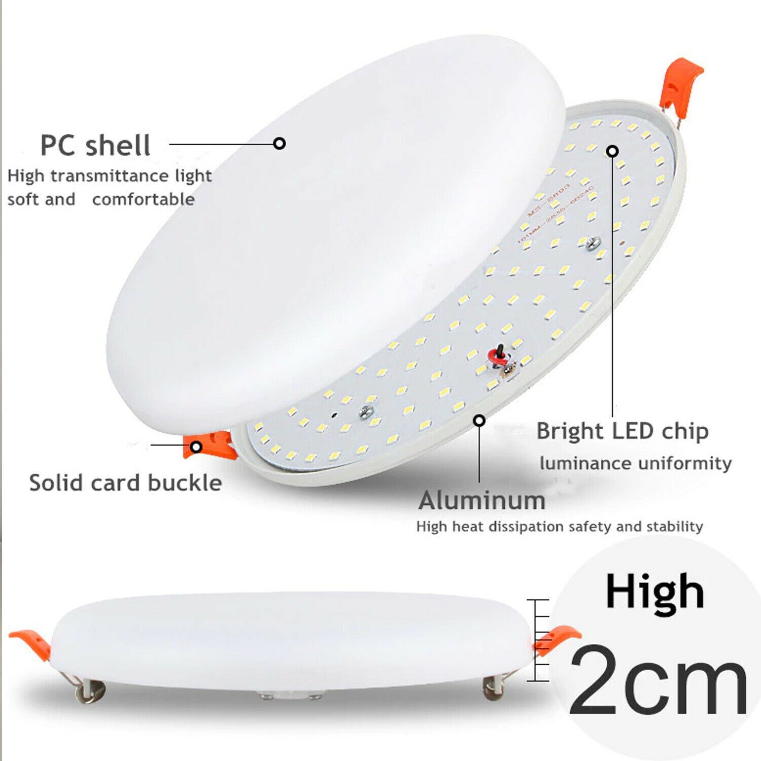 Modern LED Round Recessed Ultra Slim Ceiling Flat Panel Down Light with a sleek design, perfect for stylish home lighting.