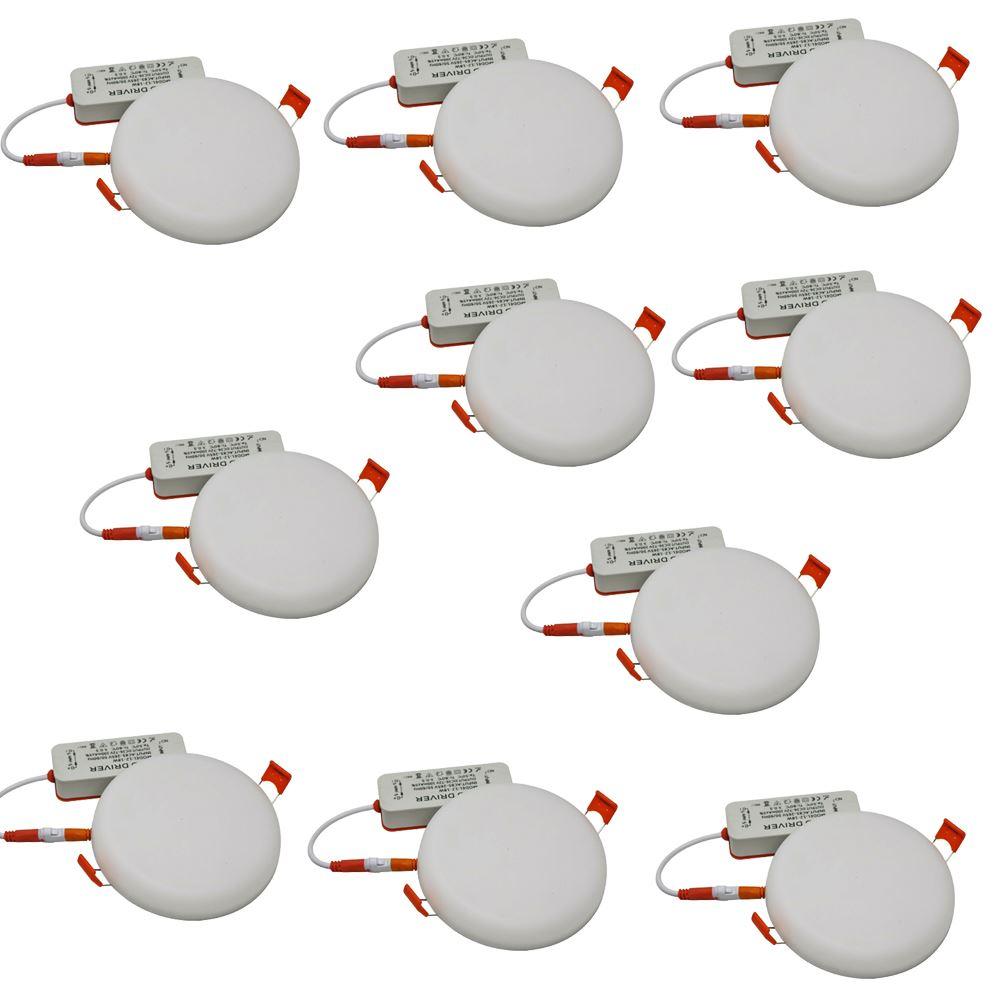 Modern LED Round Recessed Ultra Slim Ceiling Flat Panel Down Light with a sleek design, perfect for stylish home lighting.