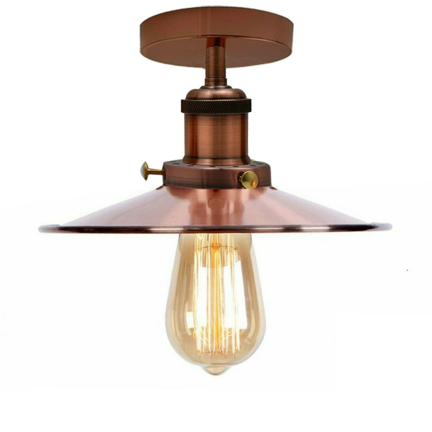 Modern Metal Ceiling Light in various colors, showcasing its stylish semi-flush design.