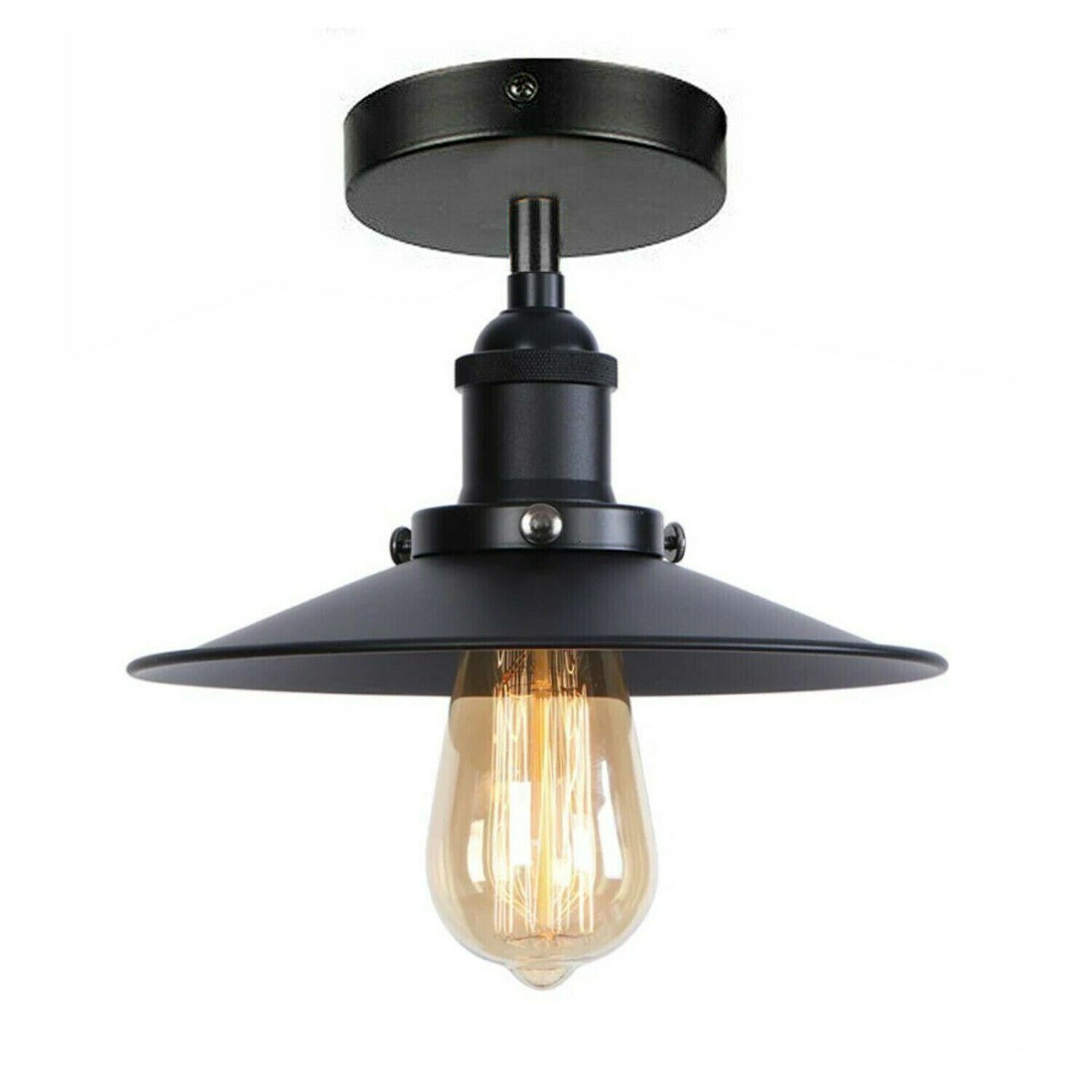 Modern Metal Ceiling Light in various colors, showcasing its stylish semi-flush design.