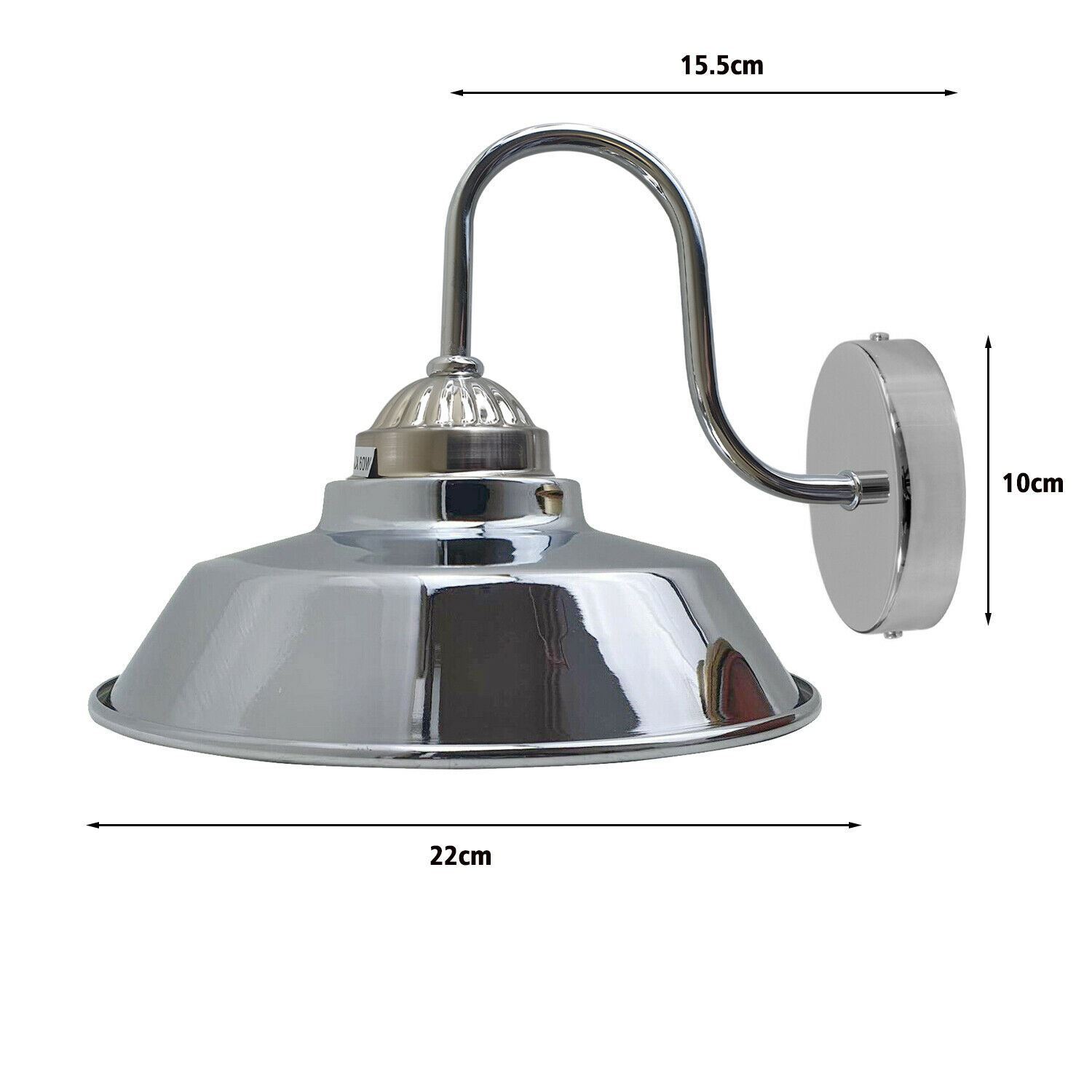Modern Retro Wall Mounted Metal Sconce Light in black, featuring a sleek cone design, perfect for indoor kitchen and dining areas.