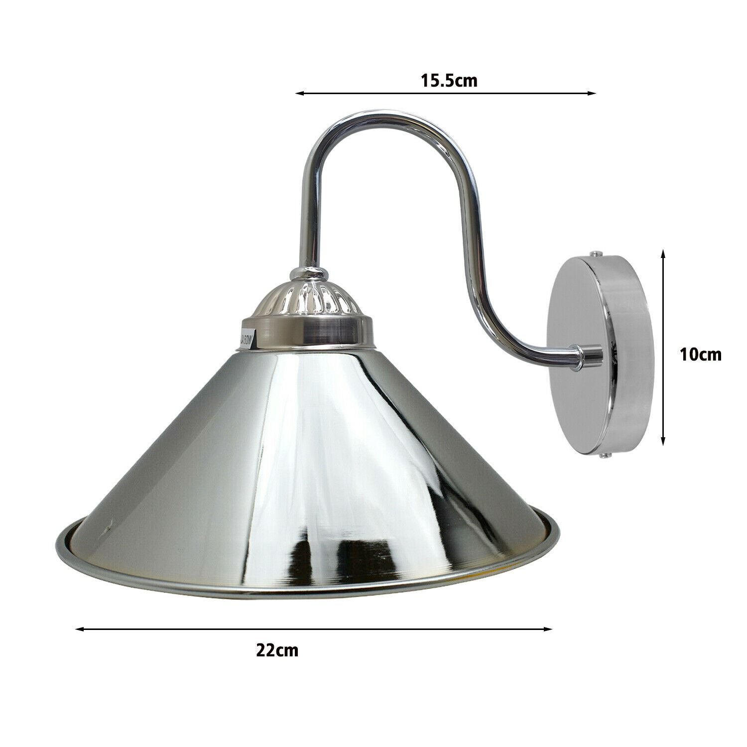 Modern Retro Wall Mounted Metal Sconce Light in black, featuring a sleek cone design, perfect for indoor kitchen and dining areas.
