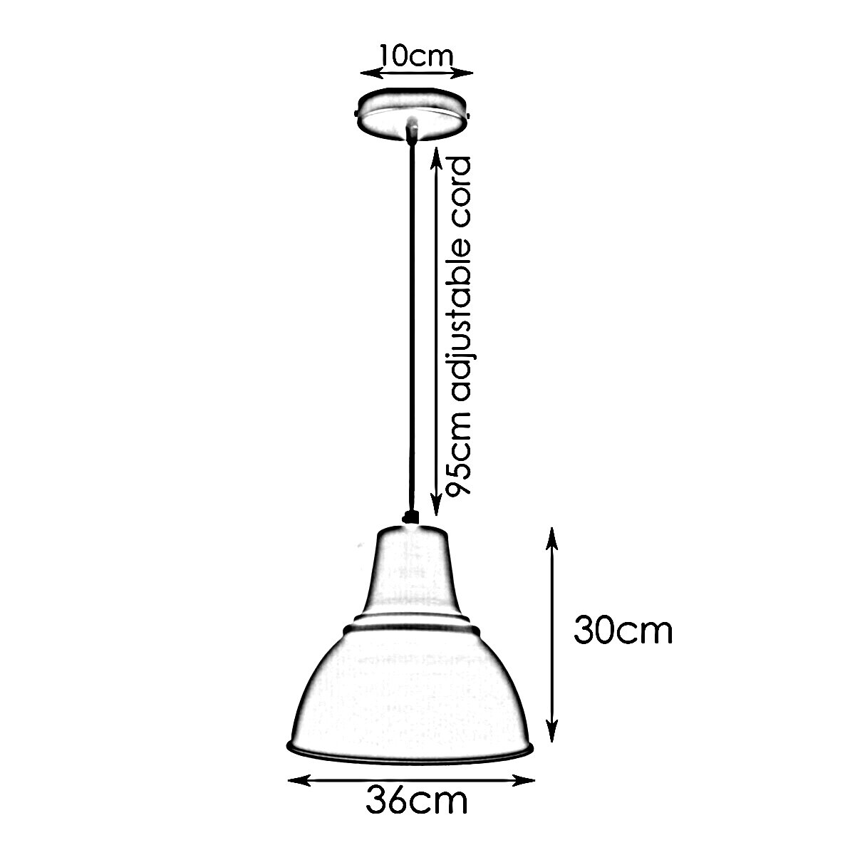 Modern Vintage Style Yellow Pendant Lamp with metal lampshade and adjustable cable, perfect for retro decor.