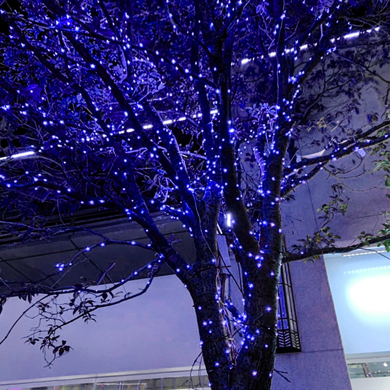 Outdoor Solar Copper Wire Light String Lights with remote control, showcasing flexible copper wire design and vibrant colors.