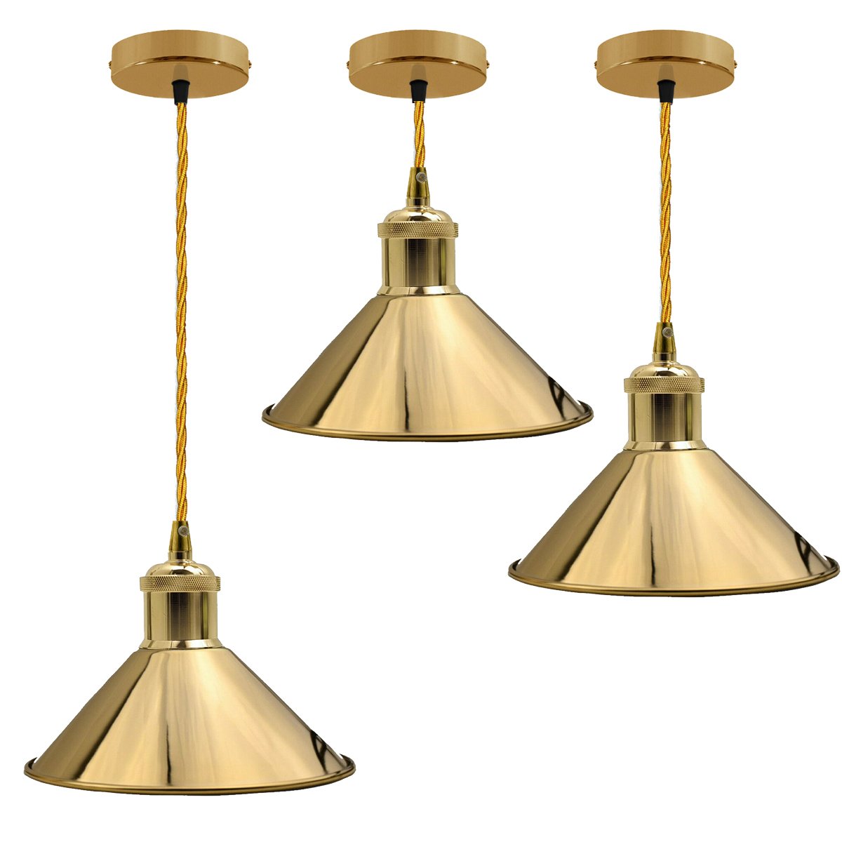 Elegant French Gold pendant light with a sleek dome design, perfect for modern home decor.