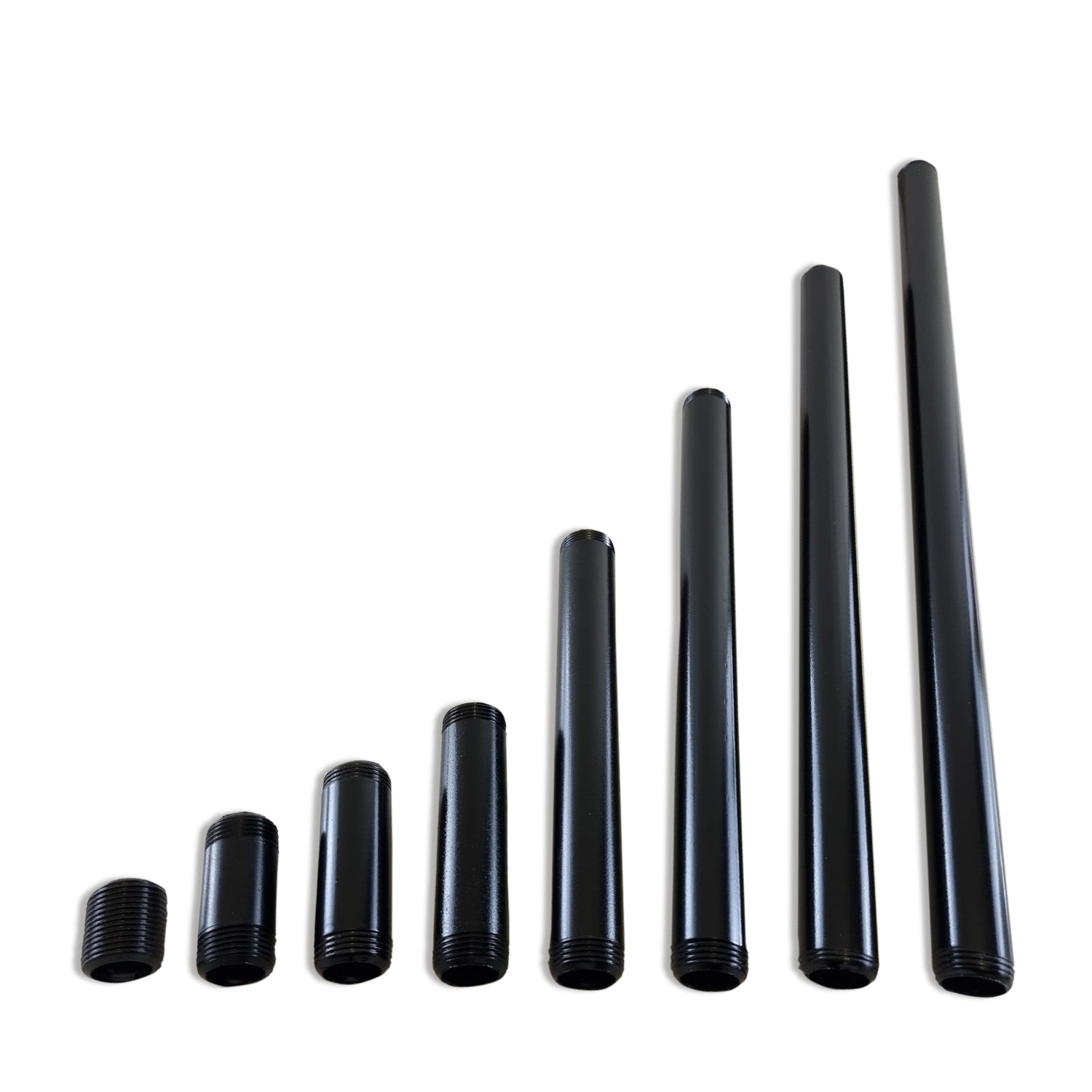 Raw Colour ¾ inch barrel BSP Malleable Tubing Iron pipe lamp fitting with a frosted surface and threaded alignment, ideal for DIY projects.