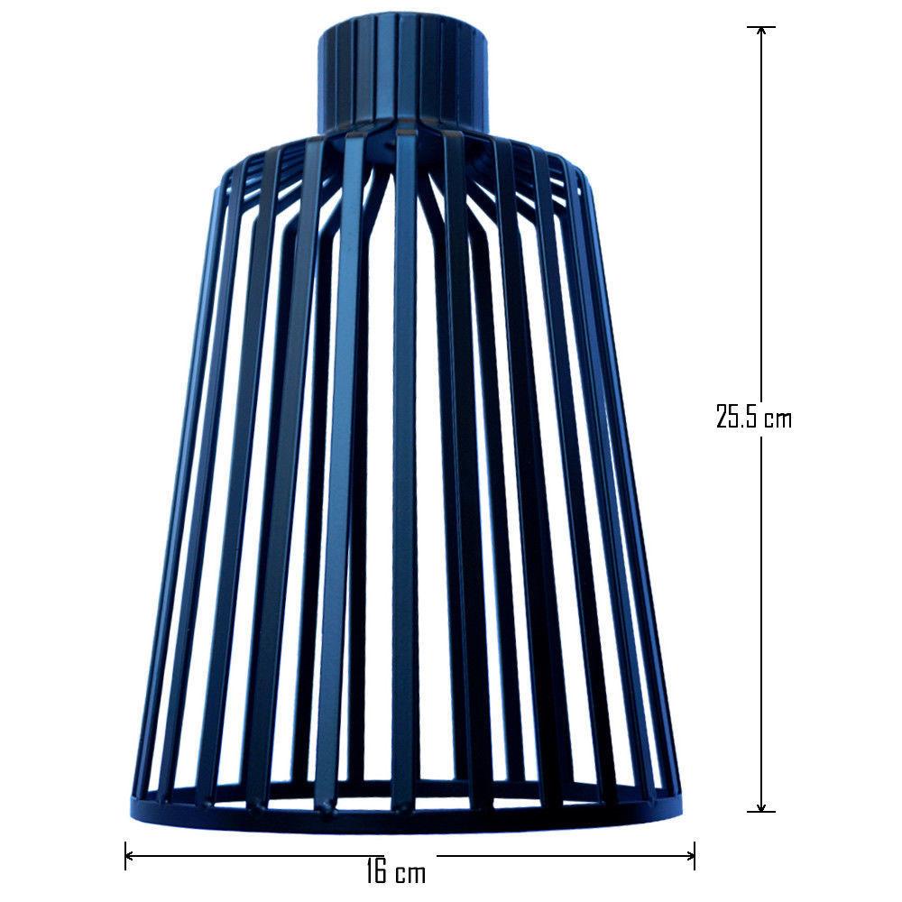 Retro Ceiling Lampshade Cage in black, showcasing its industrial design and vintage charm, perfect for various interior spaces.