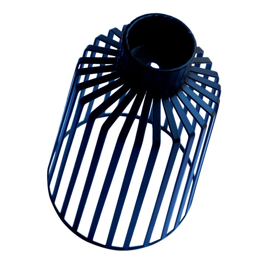 Retro Ceiling Lampshade Cage in black, showcasing its industrial design and vintage charm, perfect for various interior spaces.