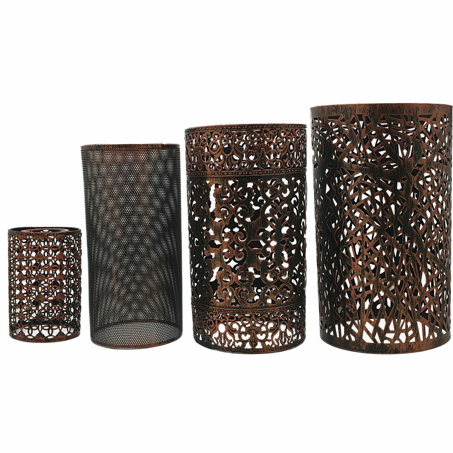 Retro Drum Cage Hanging Pendant Lamp Shade in various colors, showcasing its industrial design and versatility.