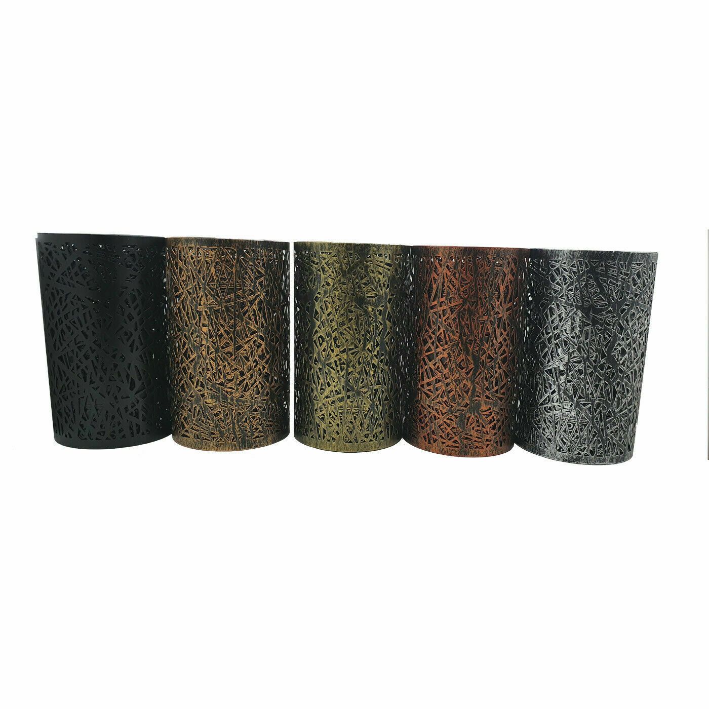 Retro Drum Cage Hanging Pendant Lamp Shade in various colors, showcasing its industrial design and versatility.