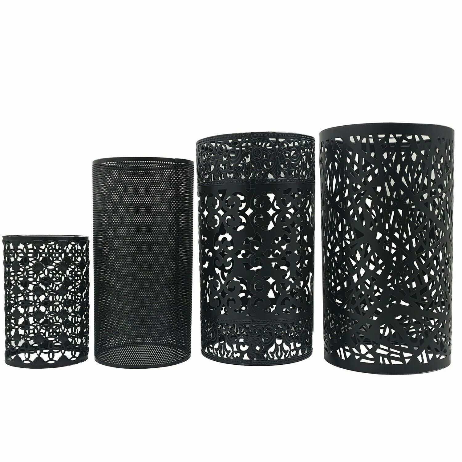 Retro Drum Cage Hanging Pendant Lamp Shade in various colors, showcasing its industrial design and versatility.