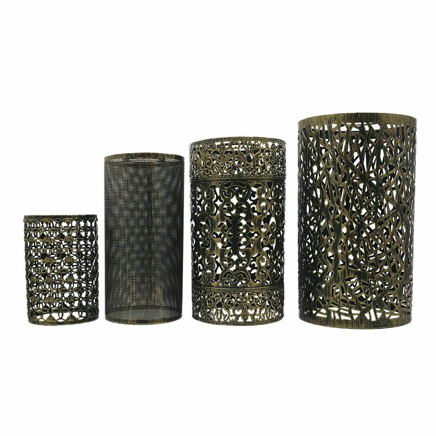 Retro Drum Cage Hanging Pendant Lamp Shade in various colors, showcasing its industrial design and versatility.