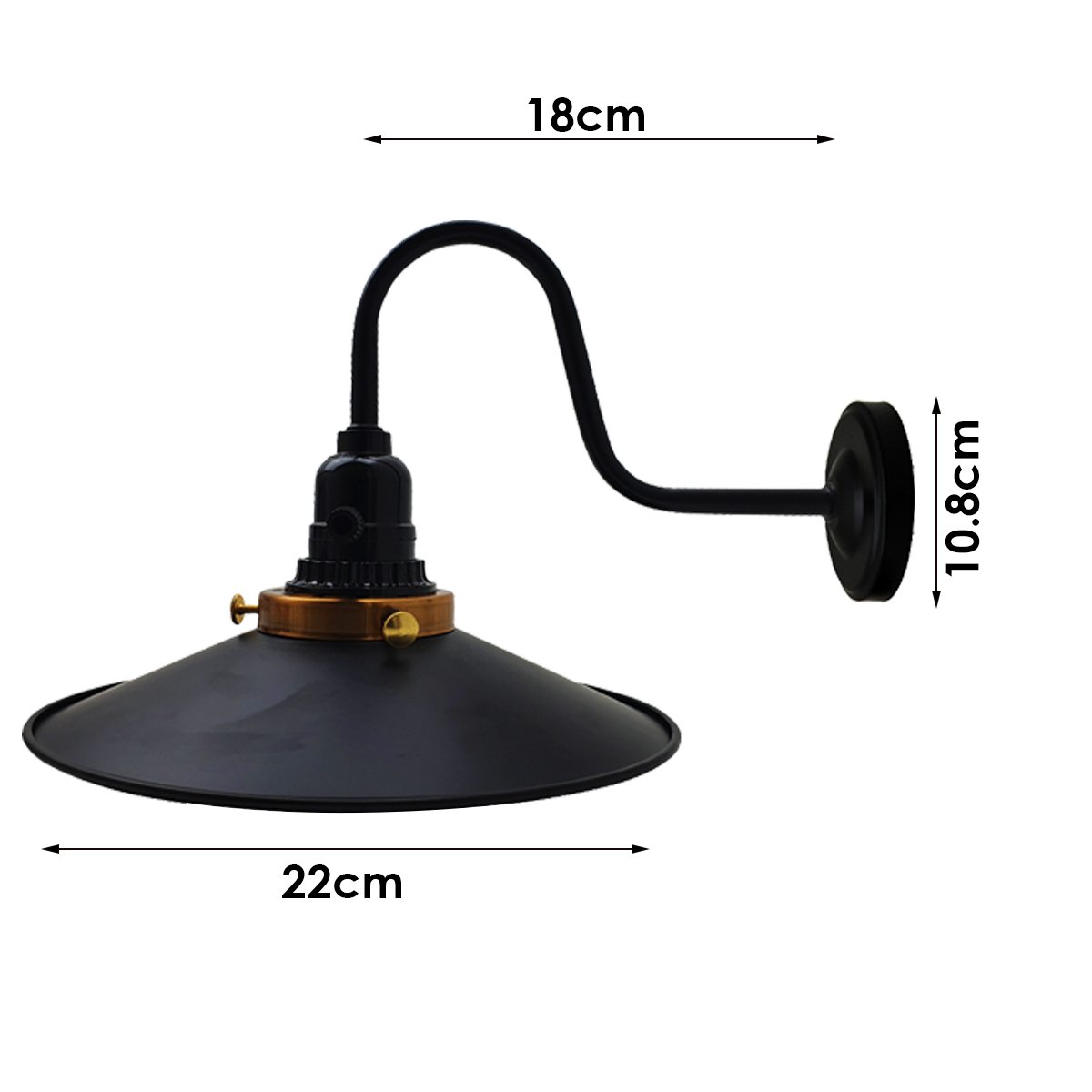 Retro Industrial Indoor Metal Lily Cage Wall Light Sconce in black, showcasing its vintage design and E27 lamp base.