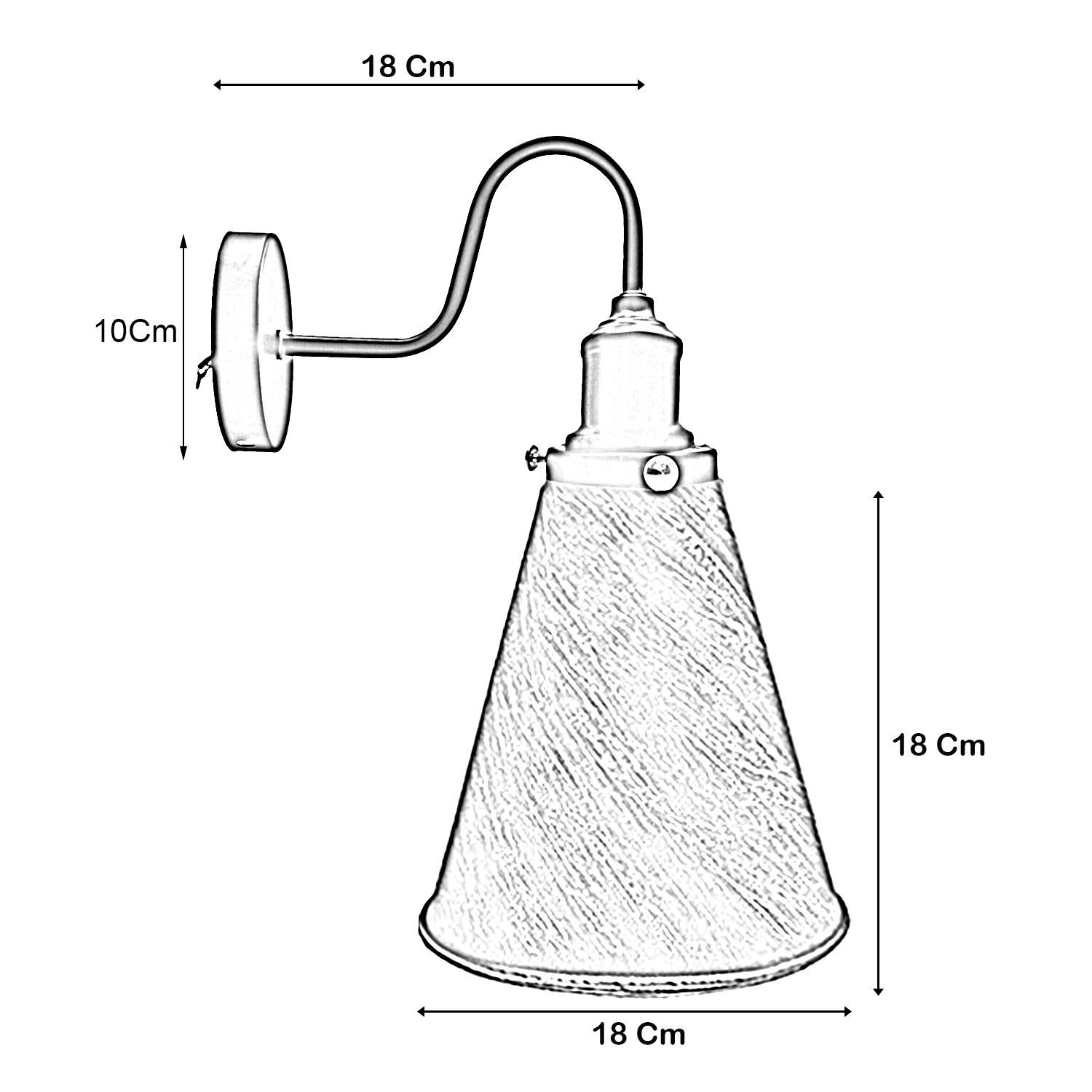 Retro Industrial Wall Mounted Vintage Light with cone-shaped metal shade in various colors, enhancing rustic home décor.