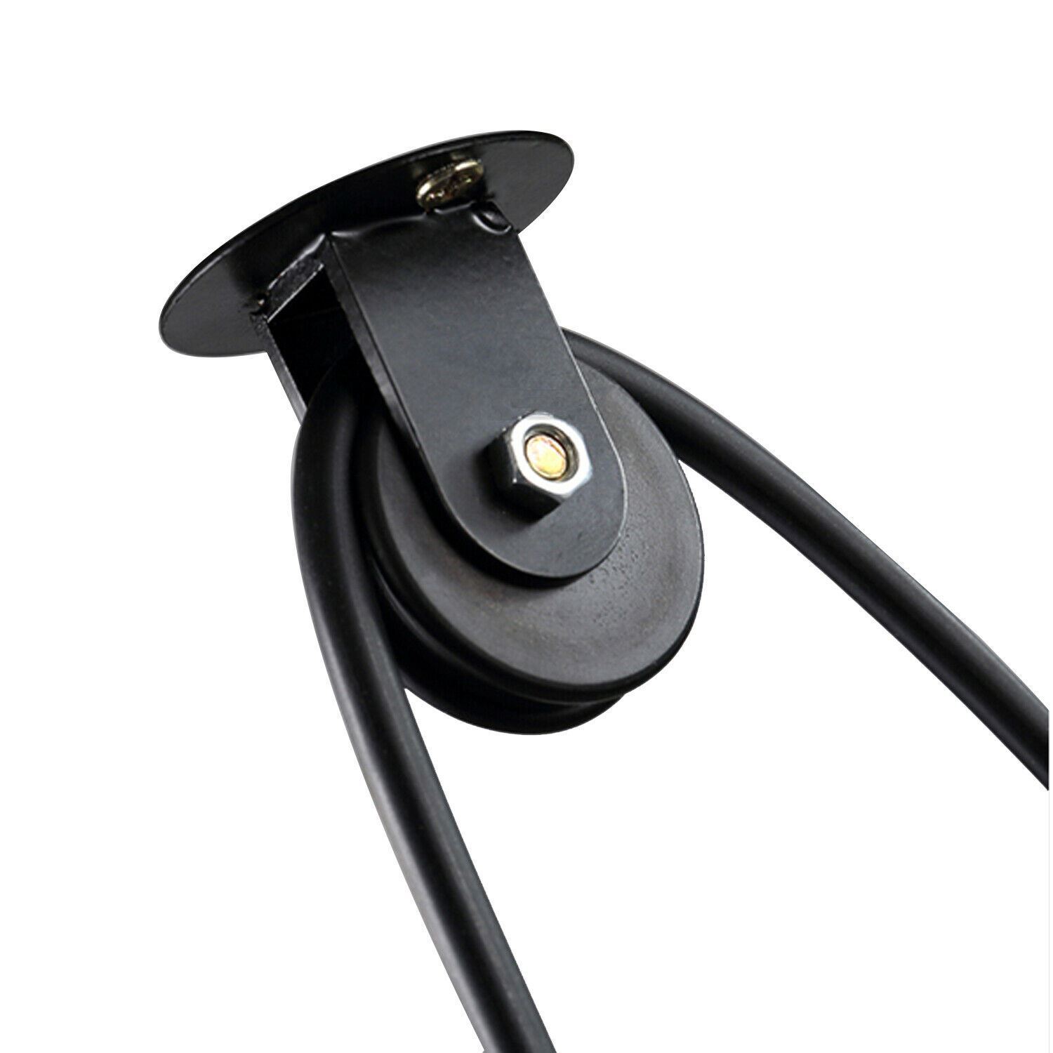 Retro Loft Adjustable Antique Metal Pendant Ceiling Light with black finish and adjustable height, perfect for stylish ambient lighting.