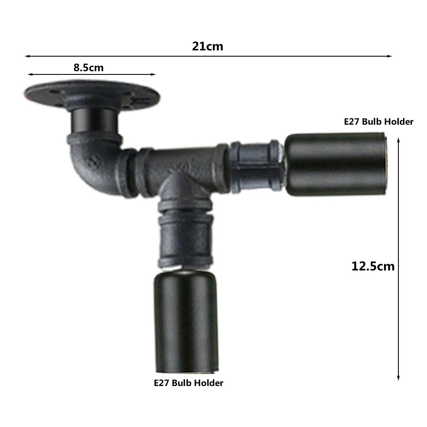 Retro Pip Wall Ceiling Lamp featuring vintage industrial design, made of premium metal, ideal for indoor lighting.