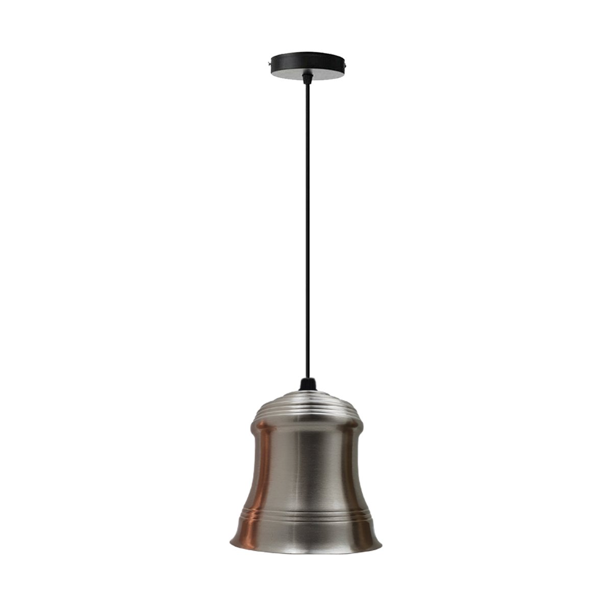 Retro Style Pendant Light in Satin Nickel with E27 base, showcasing its elegant design and high-quality materials.