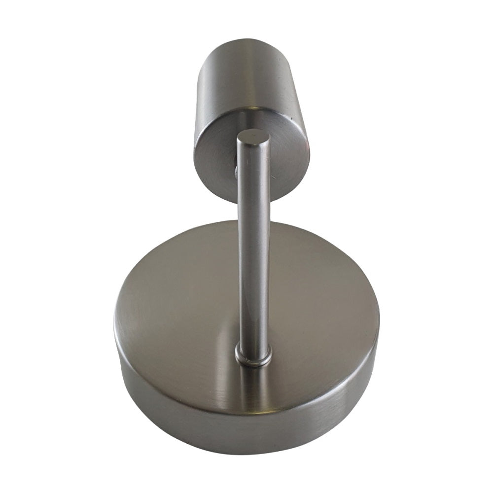 Satin Nickel Metal Iron Wall Sconce Light Fixture showcasing industrial retro design with a sleek finish and white interior.