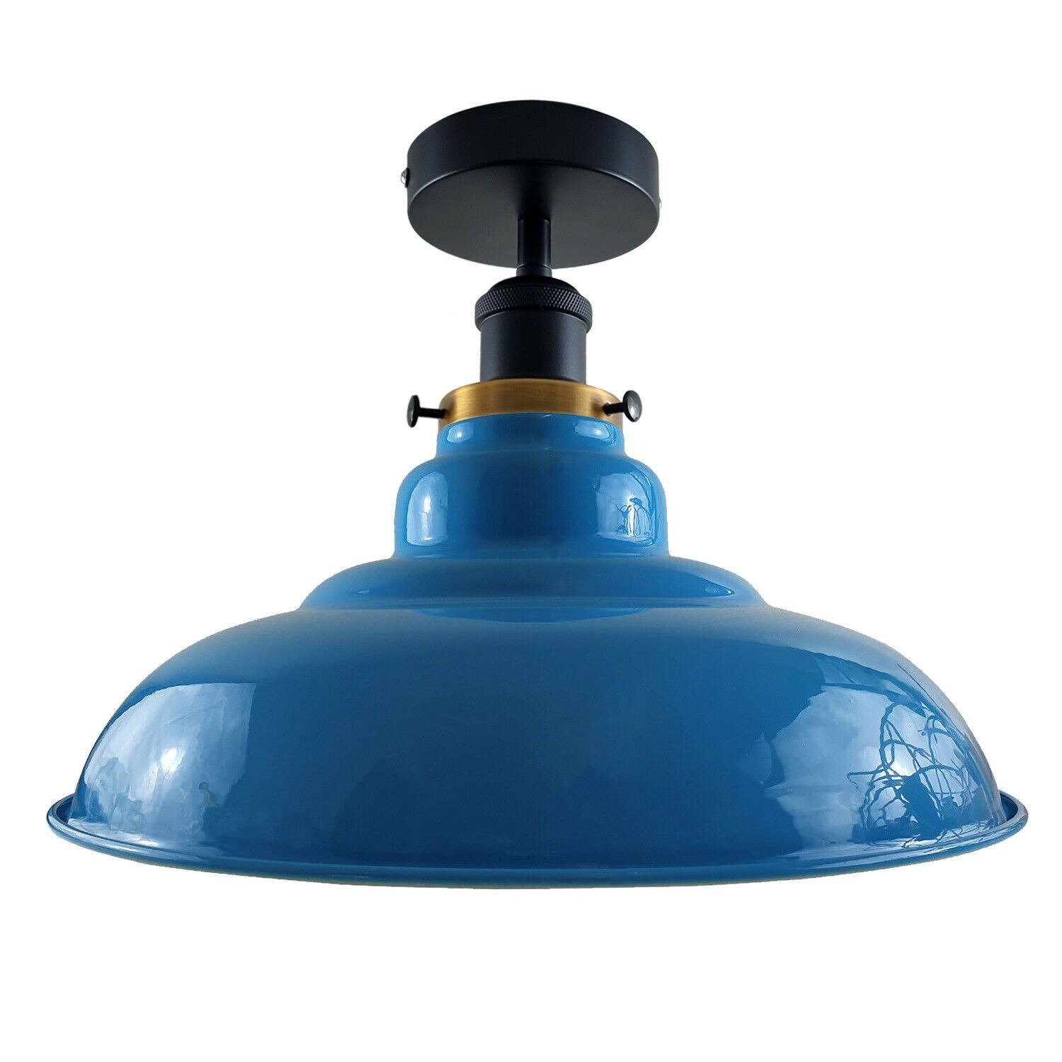 Antique style semi flush mount ceiling lamp with a metal finish, showcasing its elegant design and available colors.