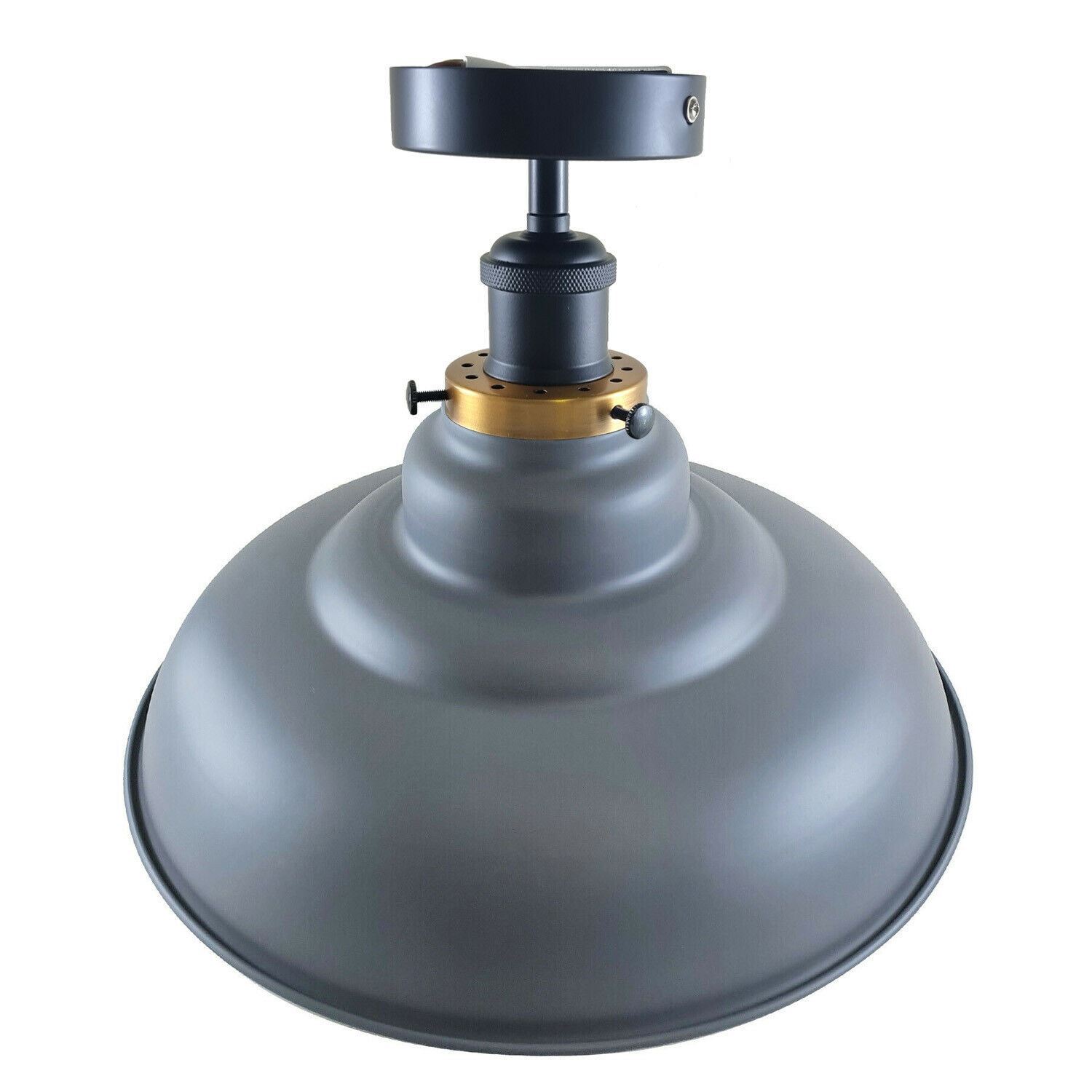 Antique style semi flush mount ceiling lamp with a metal finish, showcasing its elegant design and available colors.