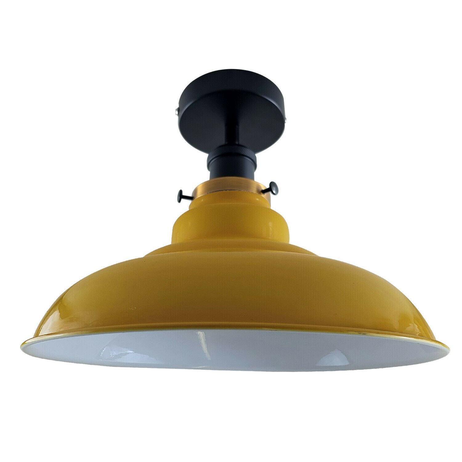 Antique style semi flush mount ceiling lamp with a metal finish, showcasing its elegant design and available colors.