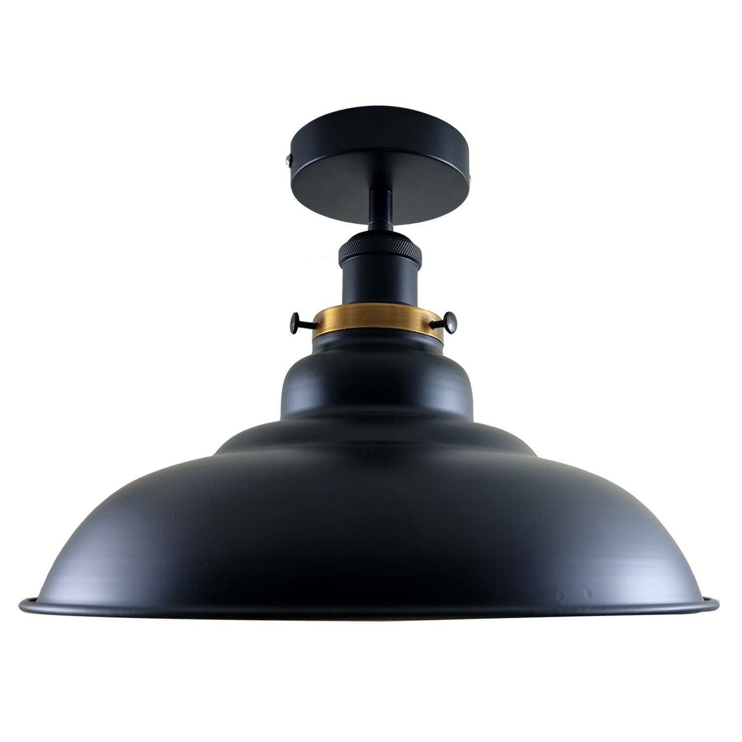 Antique style semi flush mount ceiling lamp with a metal finish, showcasing its elegant design and available colors.
