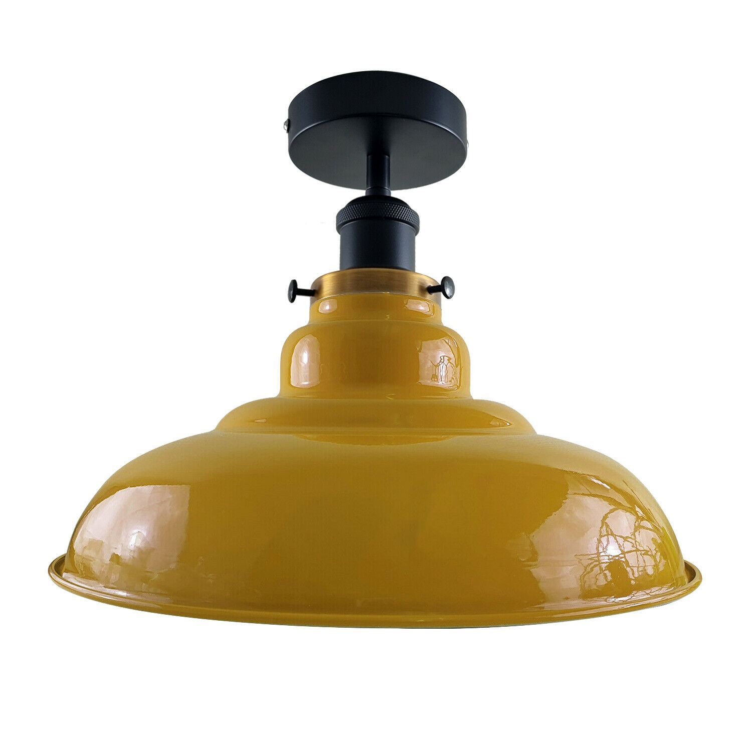 Antique style semi flush mount ceiling lamp with a metal finish, showcasing its elegant design and available colors.