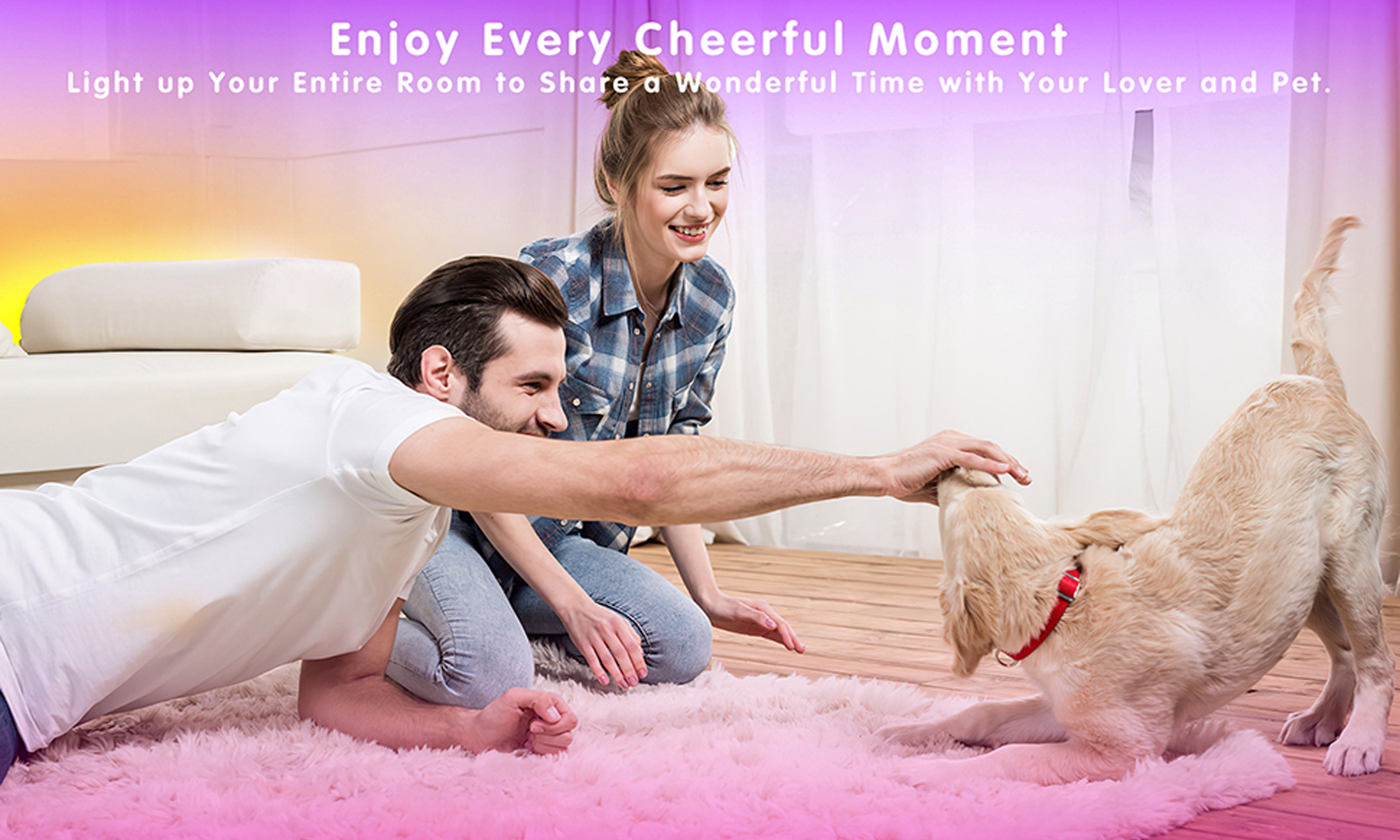 SupplyMeDirect LED strip lights showcasing vibrant color options, waterproof design, and easy installation features.