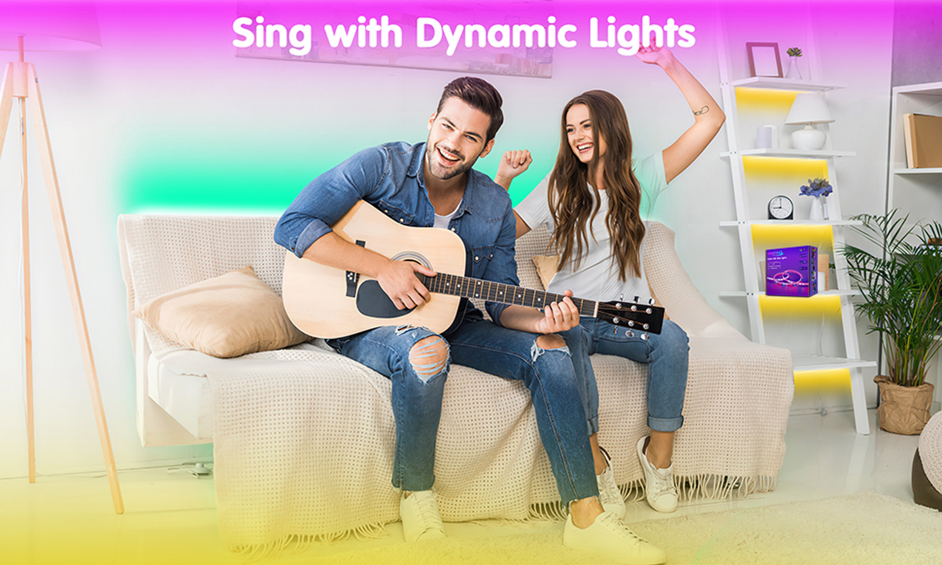 SupplyMeDirect LED strip lights showcasing vibrant color options, waterproof design, and easy installation features.