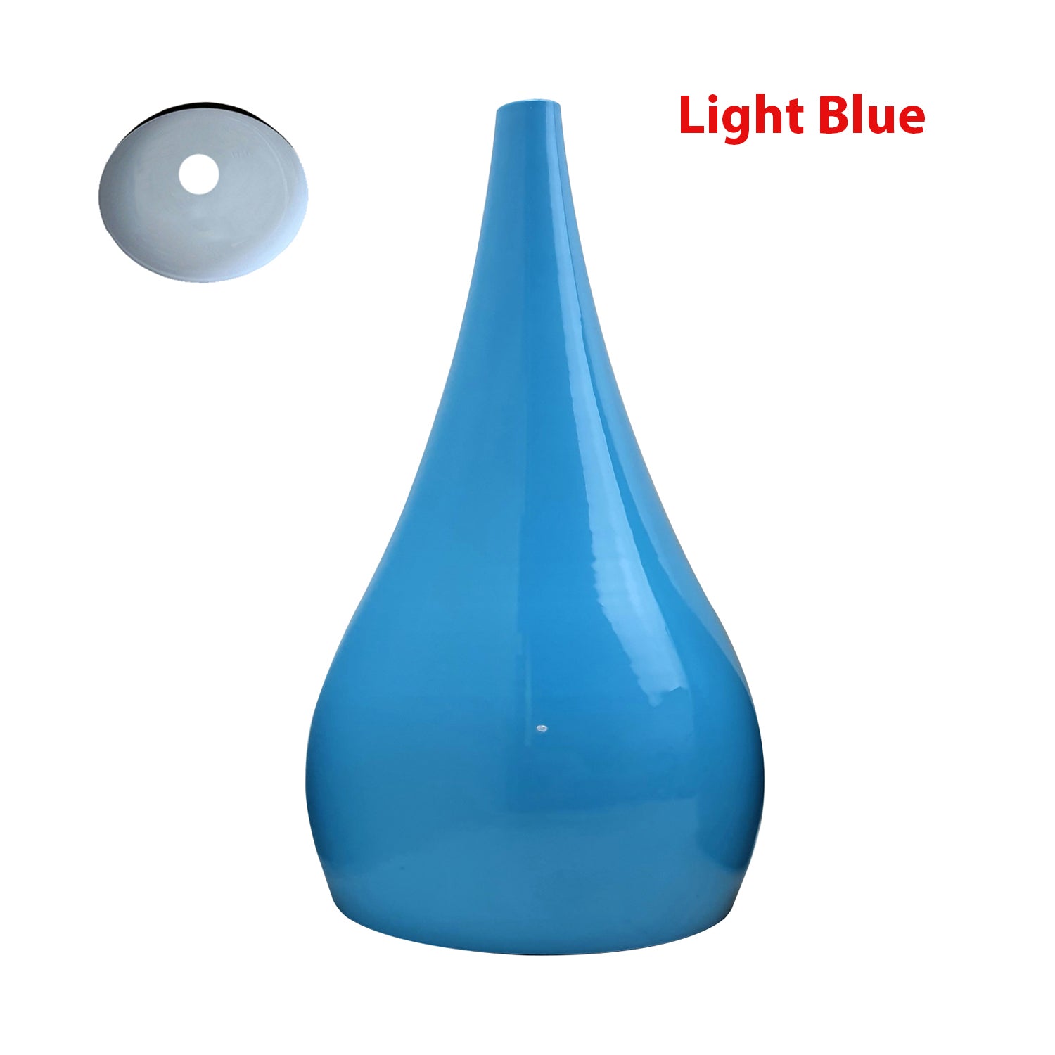 Stylish Lamp Shade Tear Drop Ceiling Light in vibrant colors with E27 holder, showcasing modern design and sturdy iron construction.