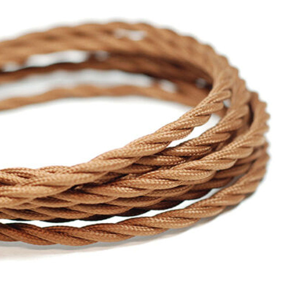 Vintage Stoffummanteltes Lampenkabel in elegantem italienischem Design, ideal für stilvolle Innenräume.