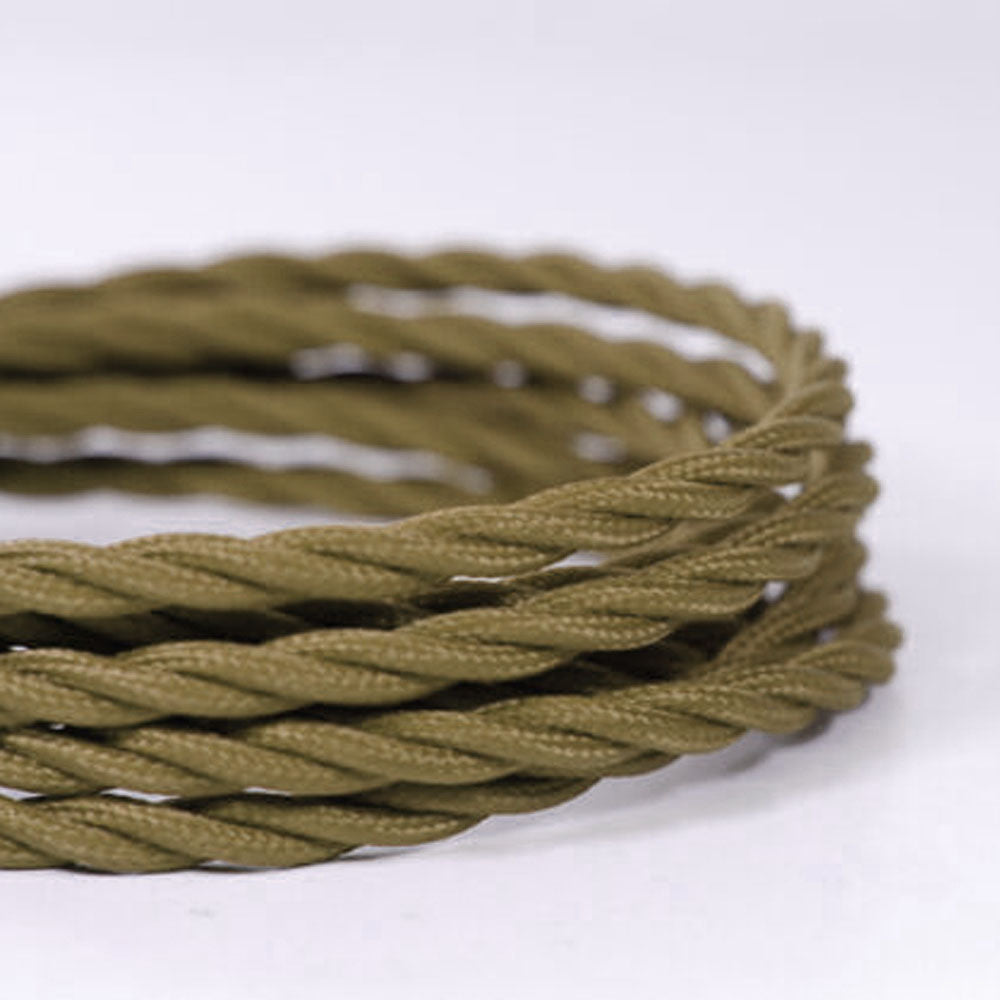 Vintage Stoffummanteltes Lampenkabel in elegantem italienischem Design, ideal für stilvolle Innenräume.