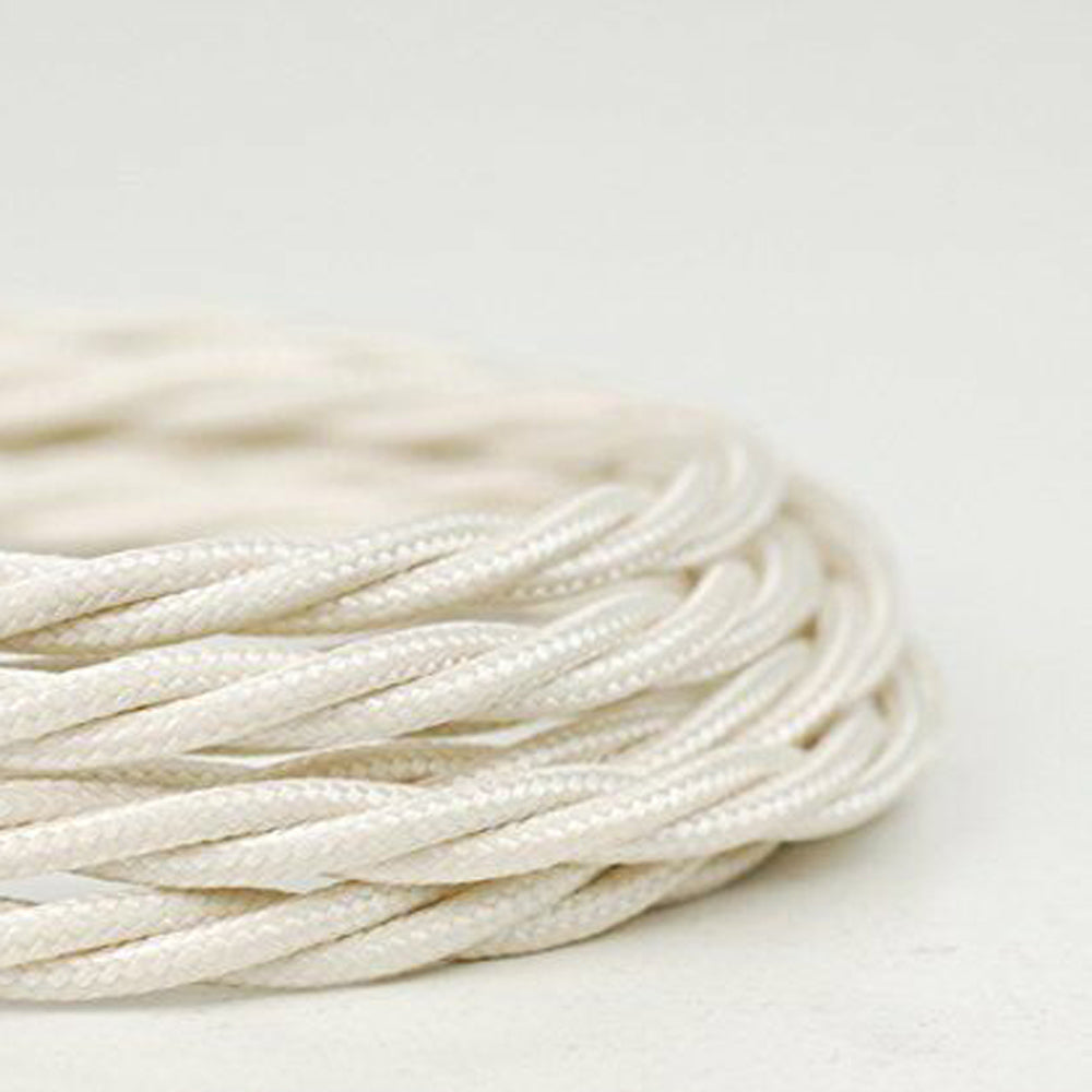 Vintage Stoffummanteltes Lampenkabel in elegantem italienischem Design, ideal für stilvolle Innenräume.