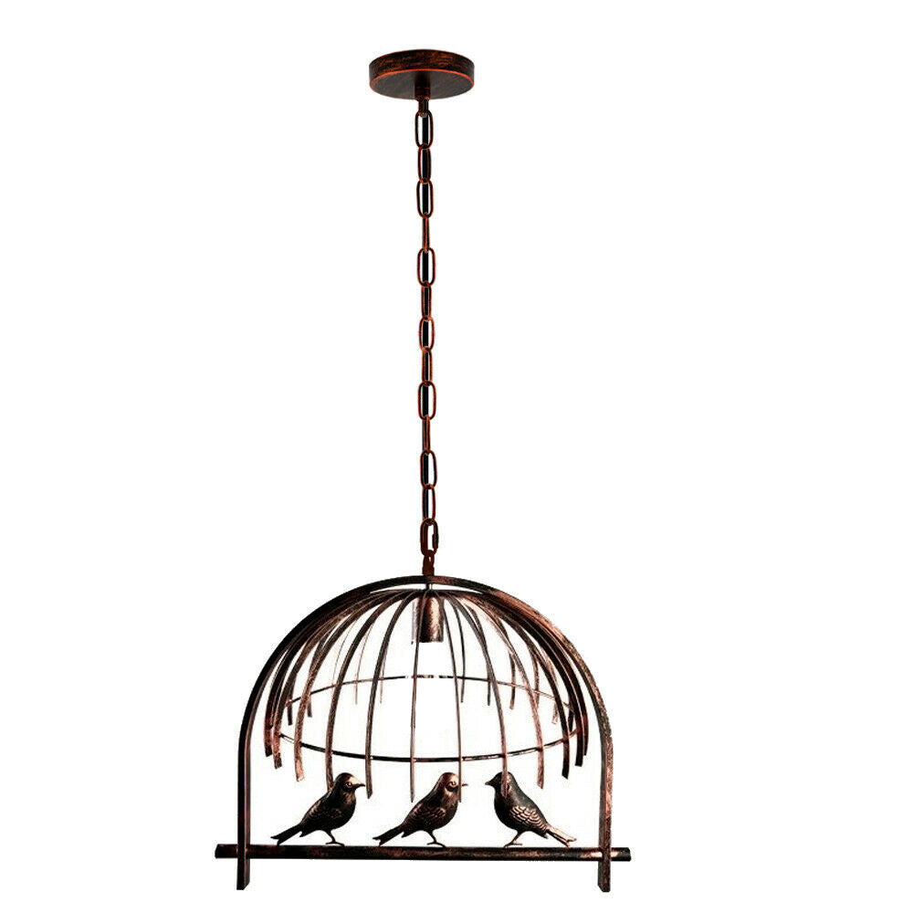 Vintage Bird Cage Chandelier Pendant Light showcasing intricate design and elegant finish, perfect for home decor.