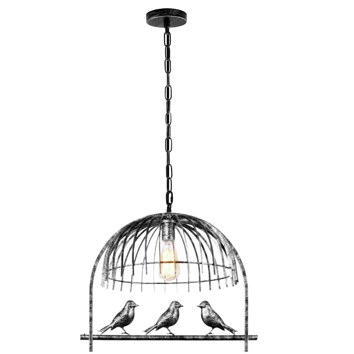 Vintage Bird Cage Chandelier Pendant Light showcasing intricate design and elegant finish, perfect for home decor.