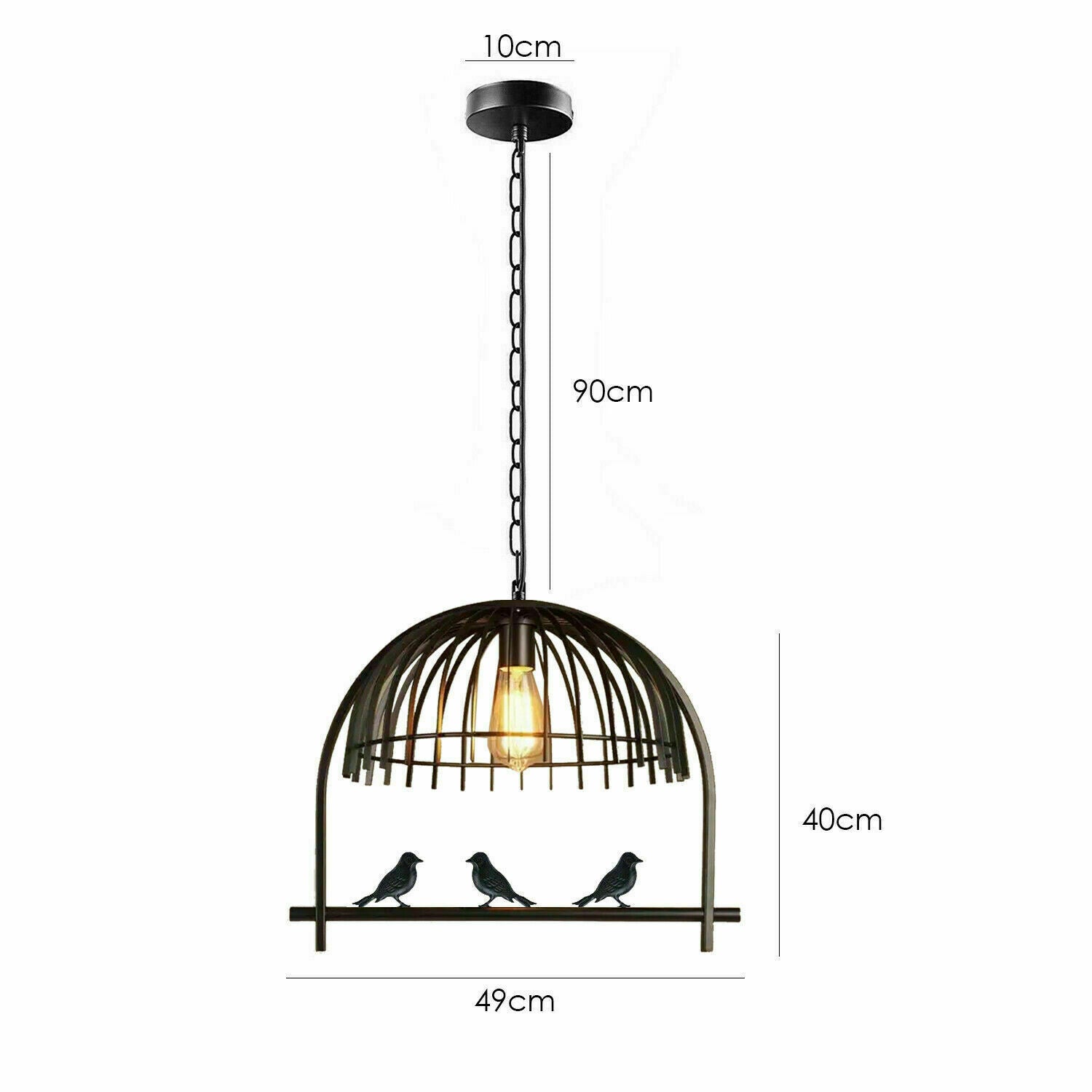 Vintage Bird Cage Chandelier Pendant Light showcasing intricate design and elegant finish, perfect for home decor.