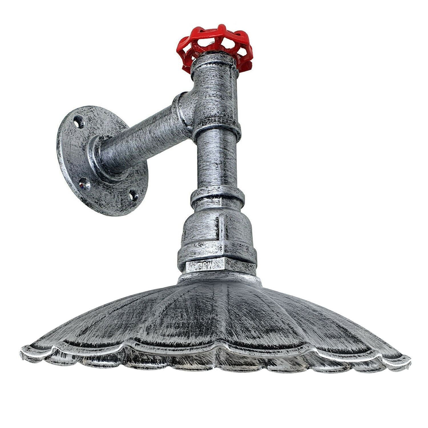 Vintage Industrial Pipe Wall Sconce with Umbrella Shade, showcasing a retro design and premium metal construction.