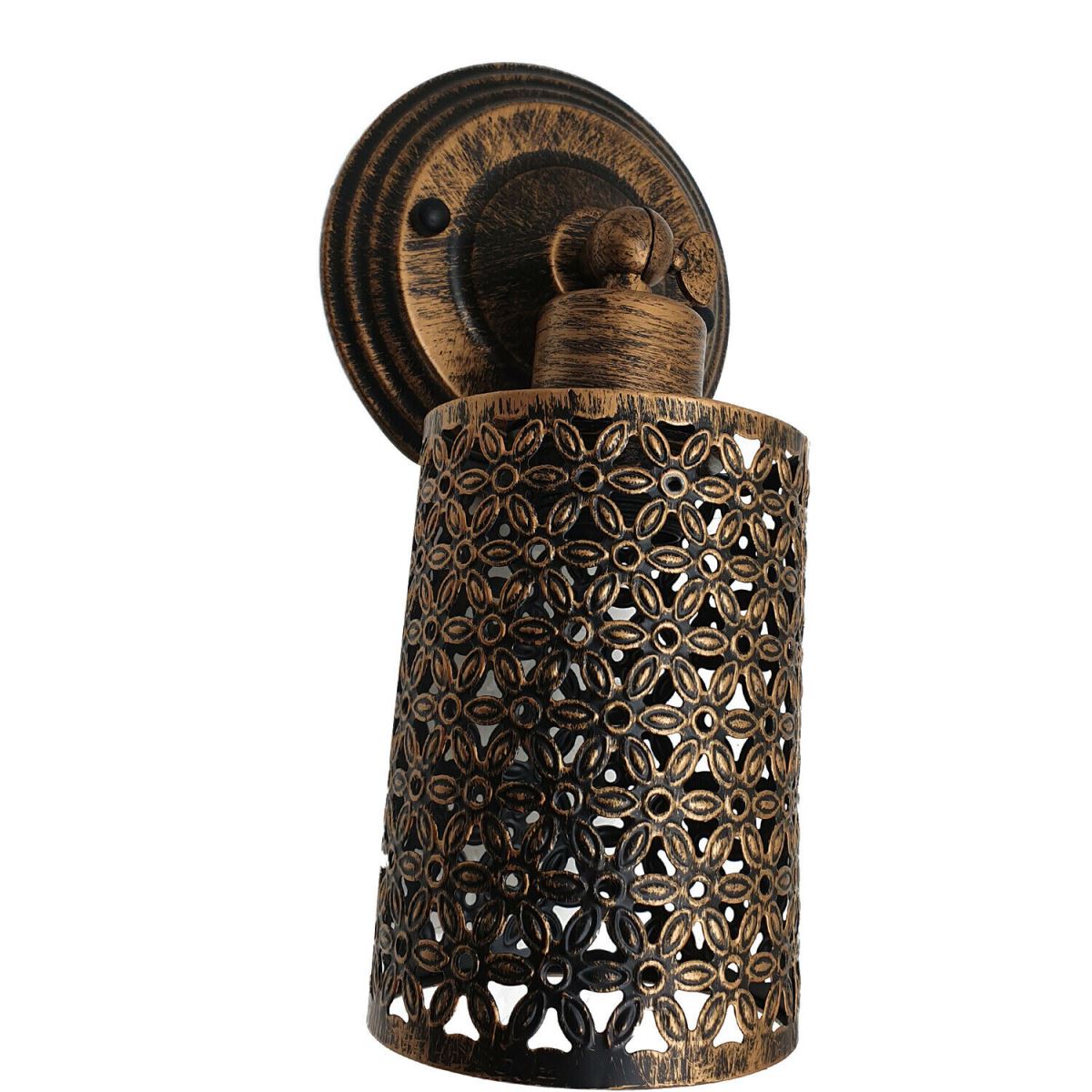 Vintage Industrial Retro Loft Brushed Copper Wall Light with wire cage design, showcasing rustic charm and elegant craftsmanship.