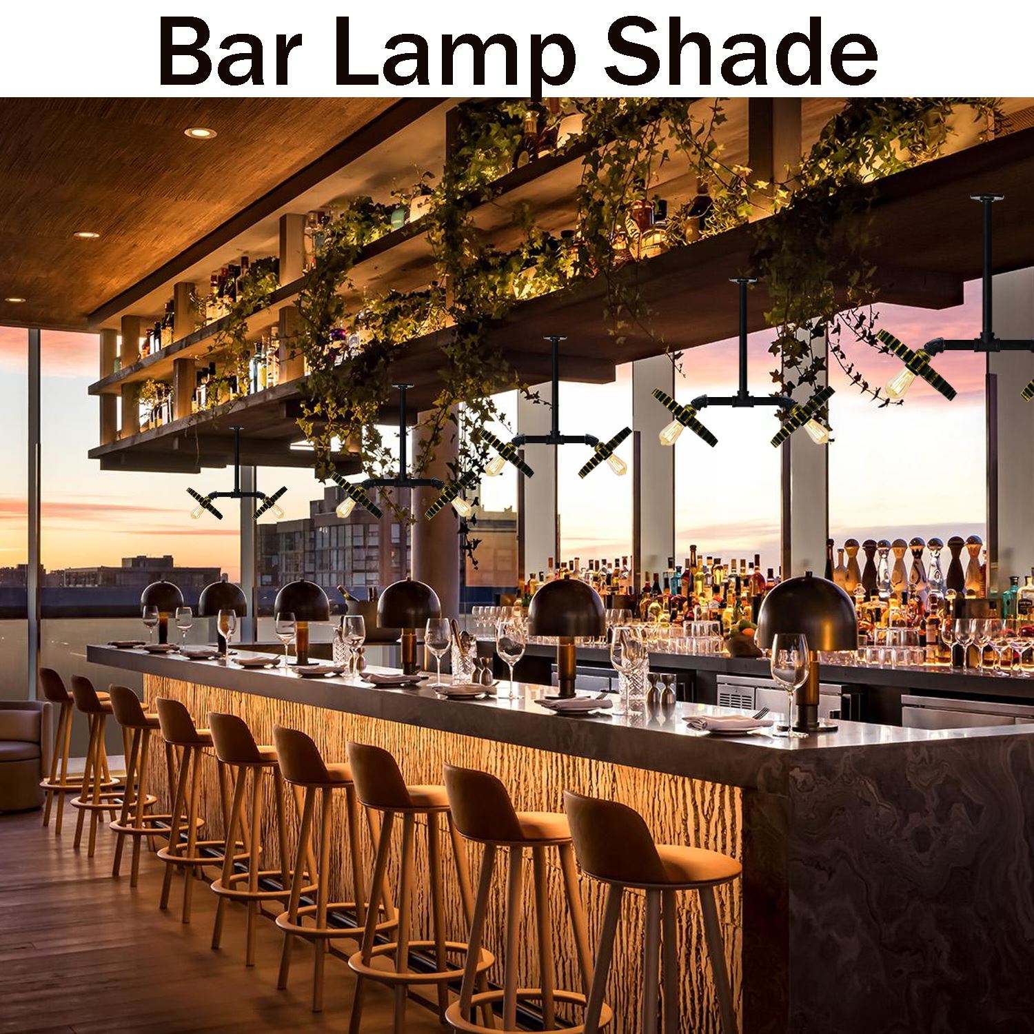 Vintage Retro Industrial Style Flush Mounted Lighting with galvanized finish and brushed copper accents, perfect for home decor.