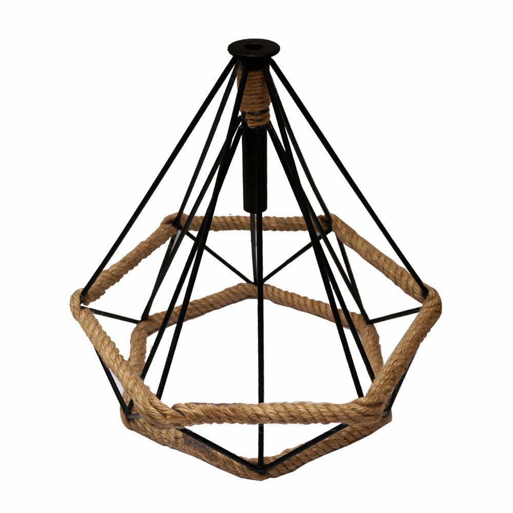 Vintage Robe Cage Pendant Lamp Set featuring a diamond-shaped metal design, perfect for modern home decor.