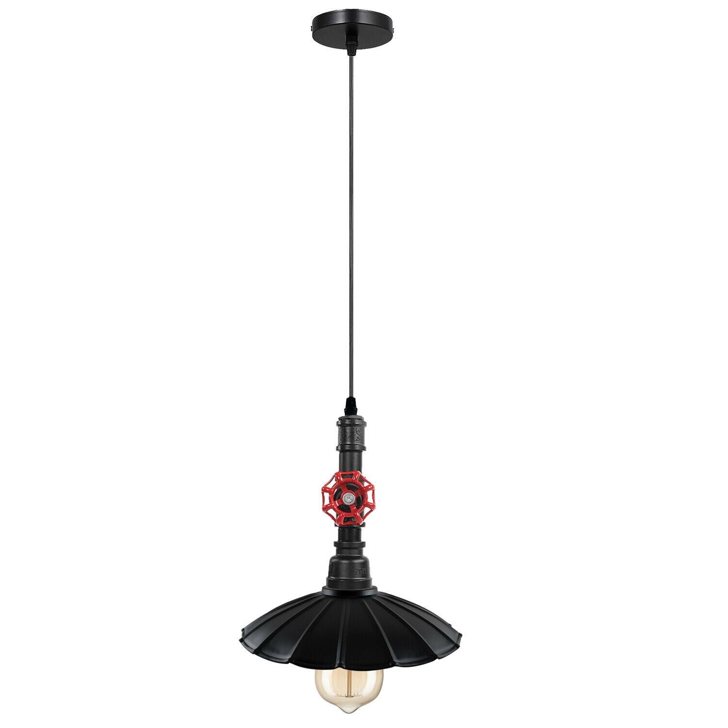 Vintage Style Industrial Pendant Light featuring a steampunk pipe design, ideal for cafes and restaurants.
