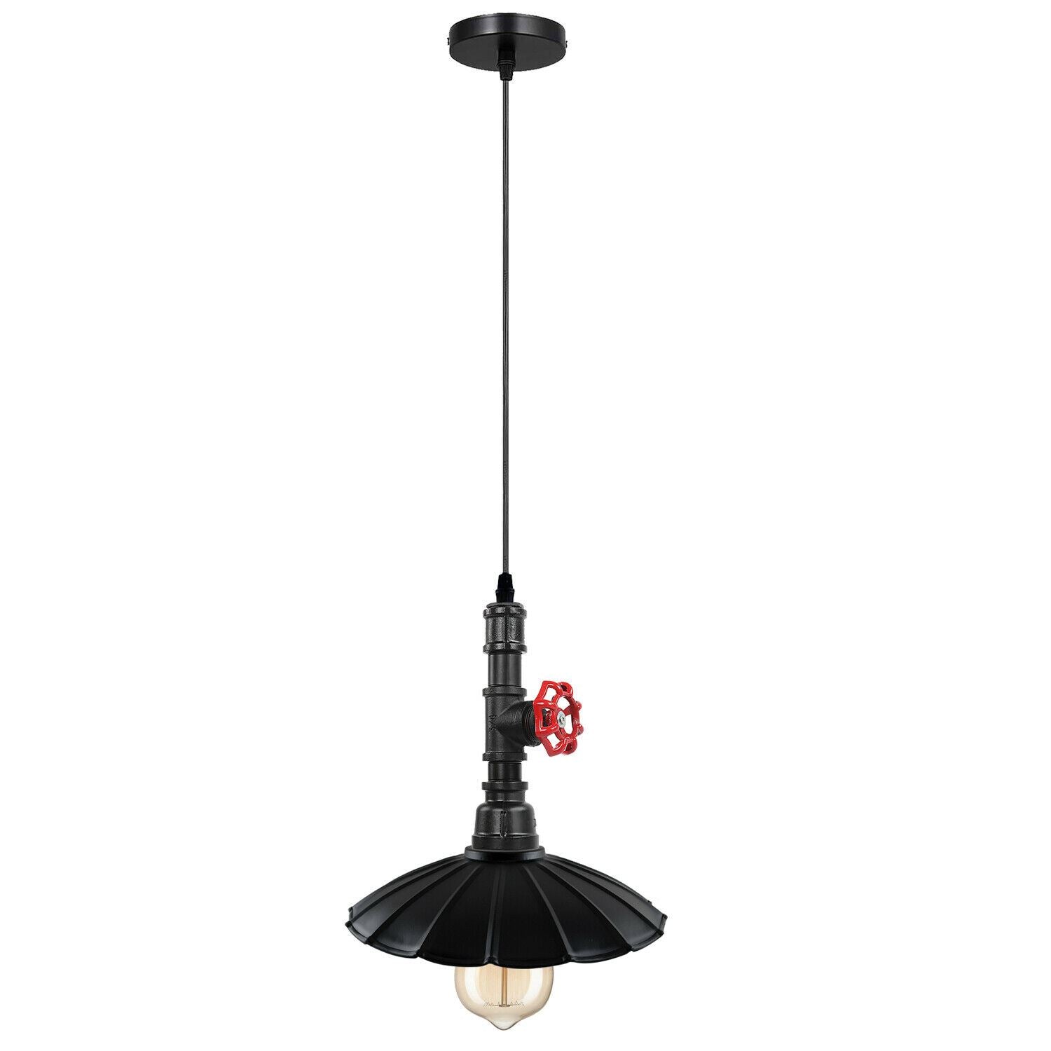 Vintage Style Industrial Pendant Light featuring a steampunk pipe design, ideal for cafes and restaurants.