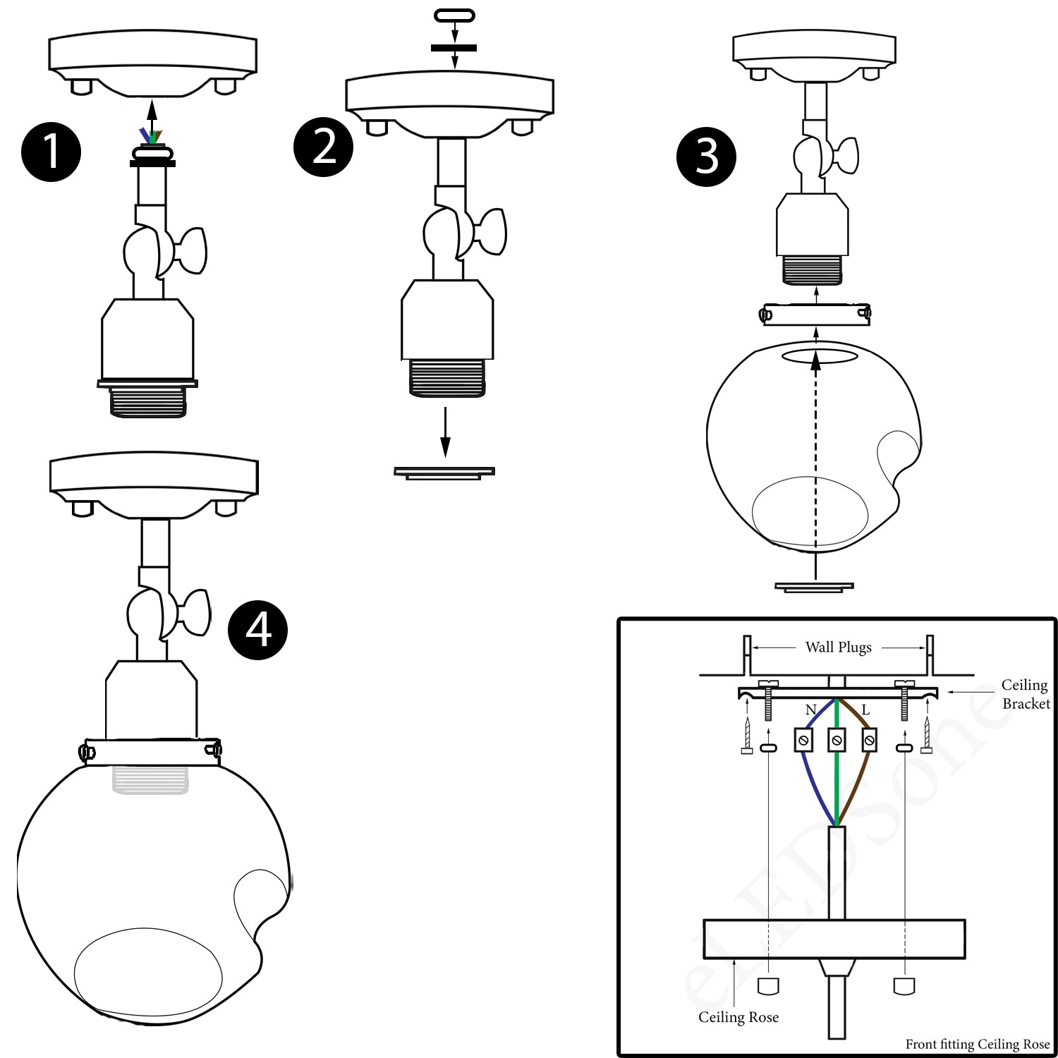 Vintage wall light featuring glass shades and iron hardware, perfect for modern industrial decor.