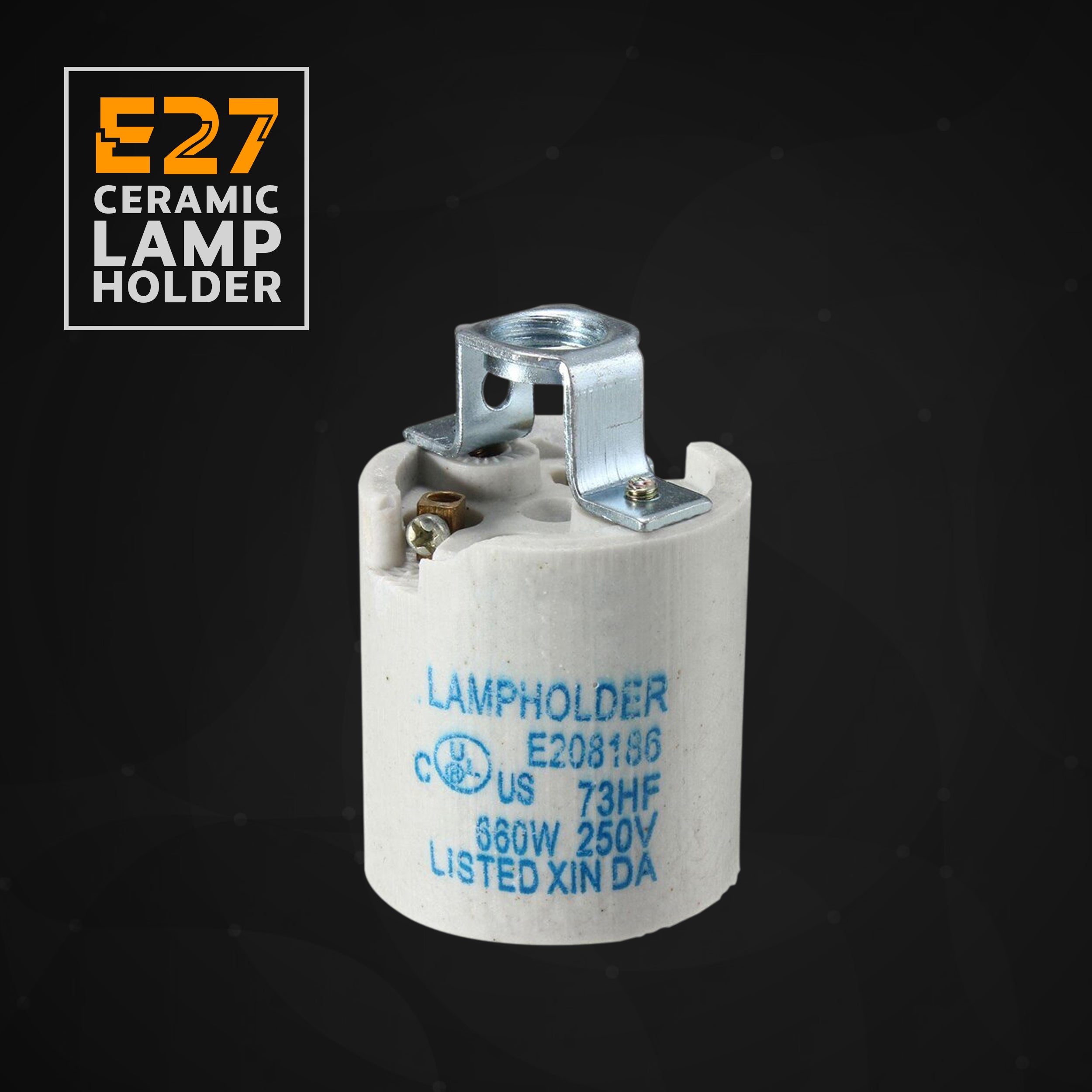 White Ceramic E27 Edison Screw Lamp Holder designed for pendant lights, featuring a vintage style and heat-resistant material.