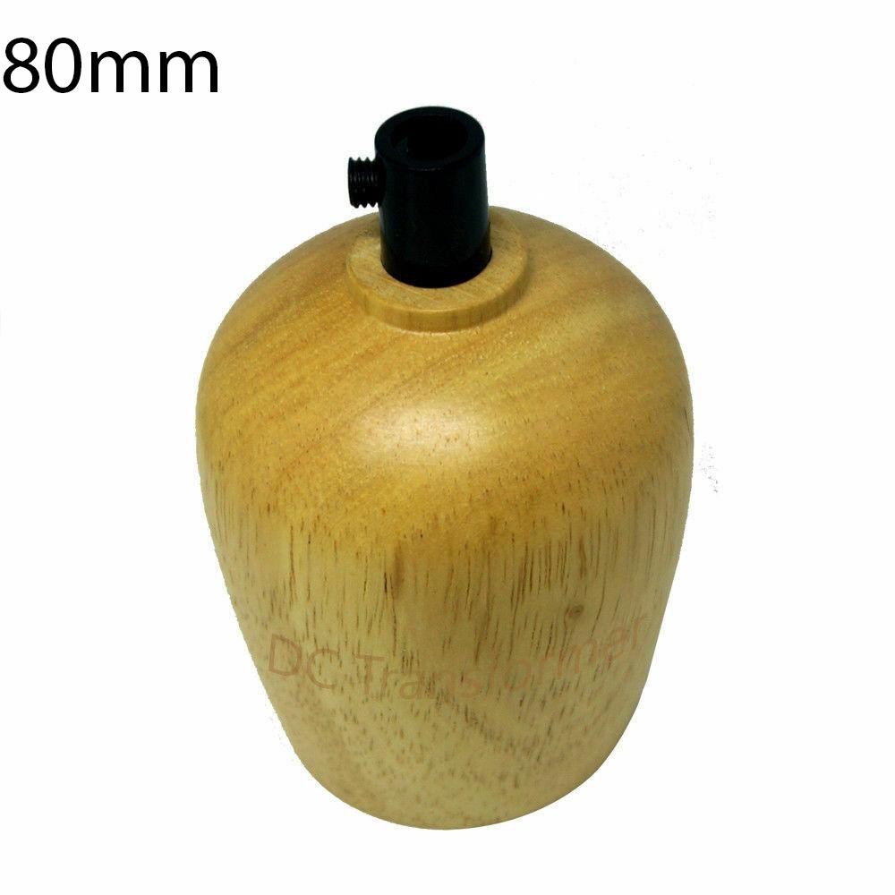 Wood E27 Socket Vintage Industrial Lighting Lamp Bulb Holder showcasing natural wood finish and ceramic details, designed for E27 bulbs.