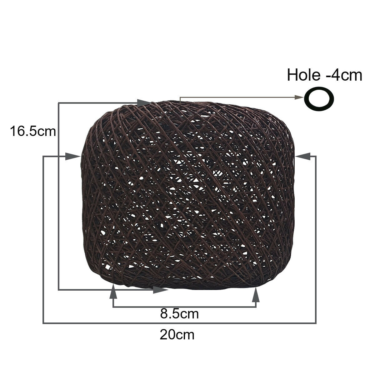 Woven Light Wood Pendant Lighting Ceiling Shade showcasing rattan and vine design in coffee color, perfect for home decor.