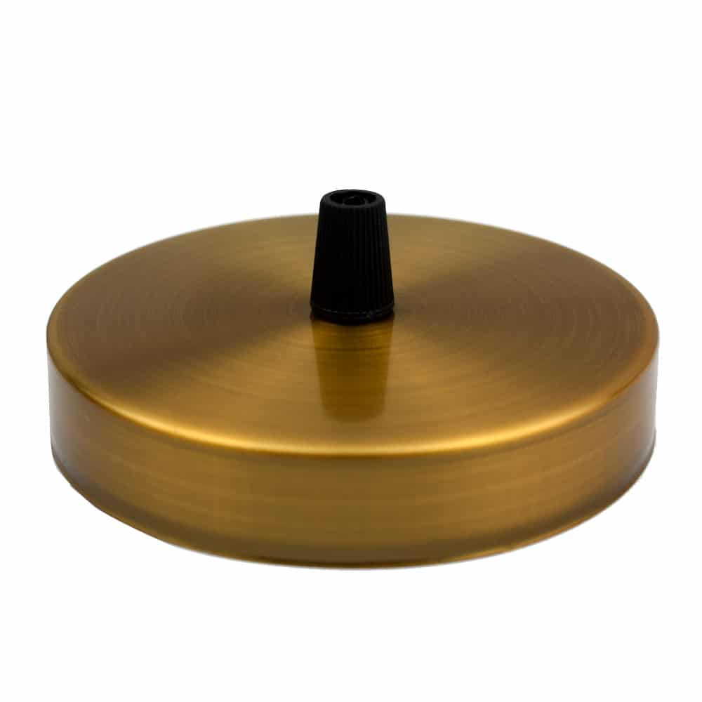 Yellow Brass Light Vintage Pendant Ceiling Rose with a round design, perfect for chandeliers and light fittings.