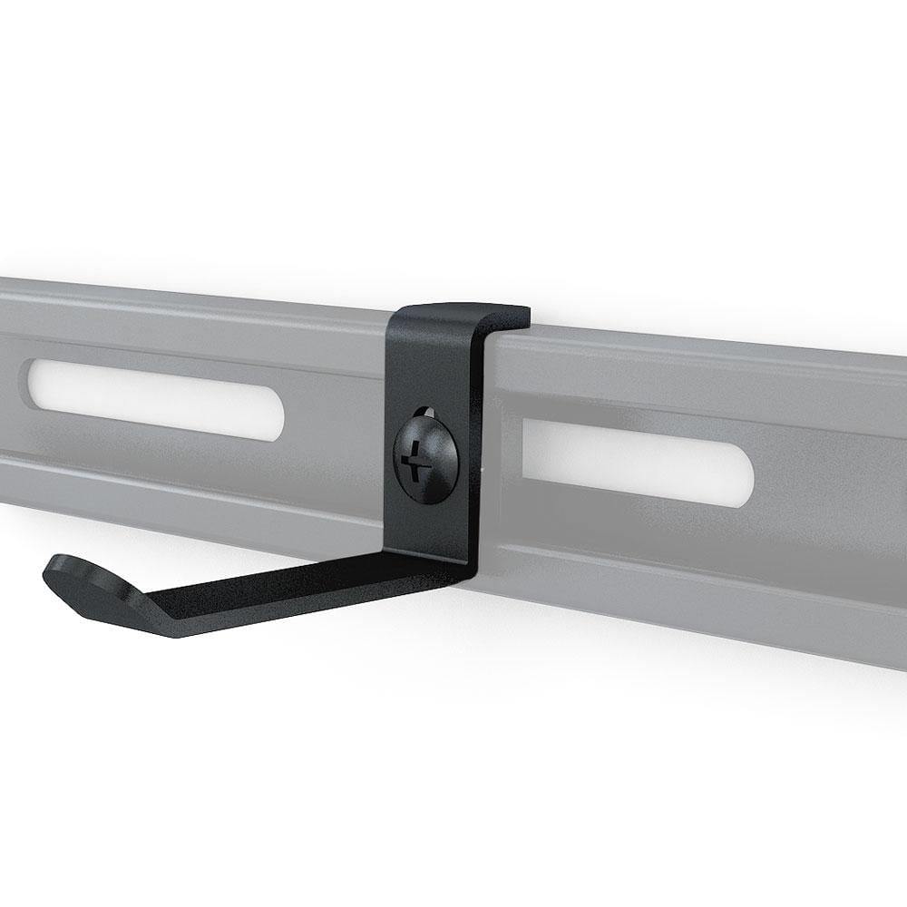 Helmet Hanger for Koova Bike Rack, showcasing its sleek design and mounting hardware, ideal for storing helmets and bike accessories.