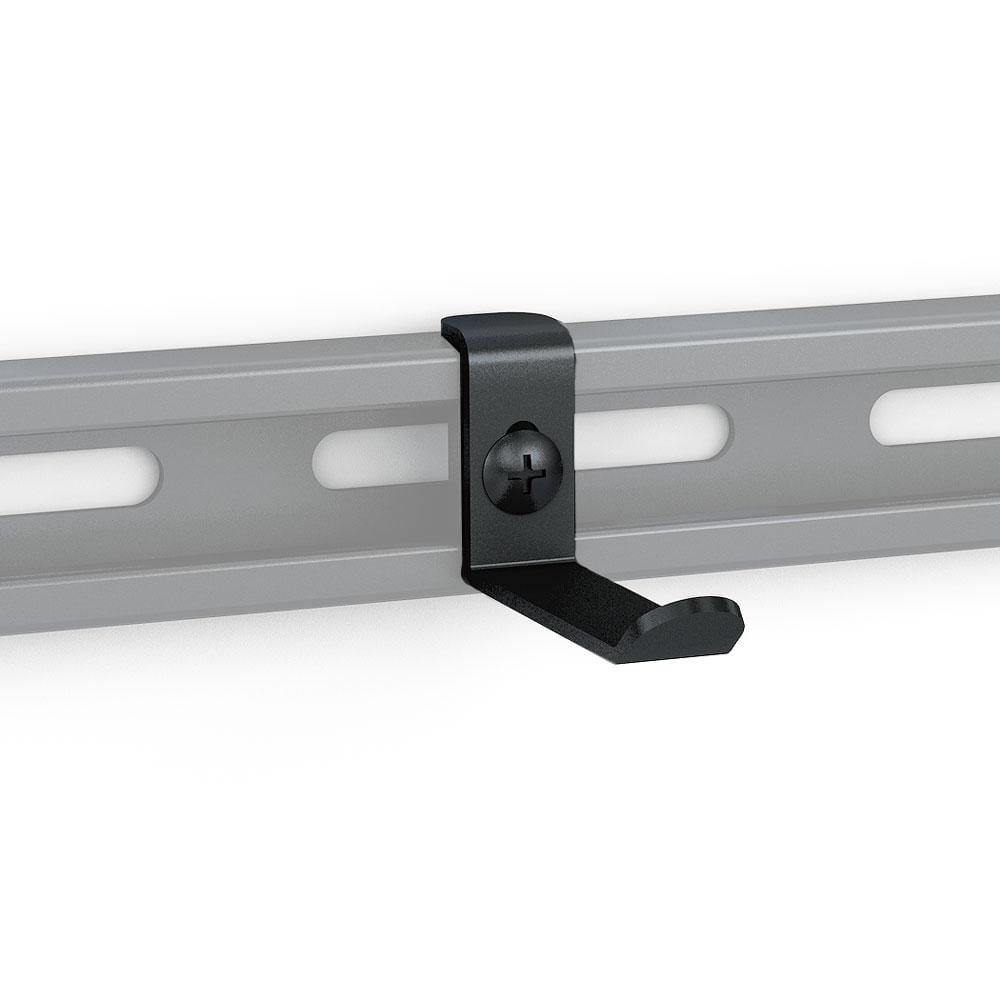 Helmet Hanger for Koova Bike Rack, showcasing its sleek design and mounting hardware, ideal for storing helmets and bike accessories.